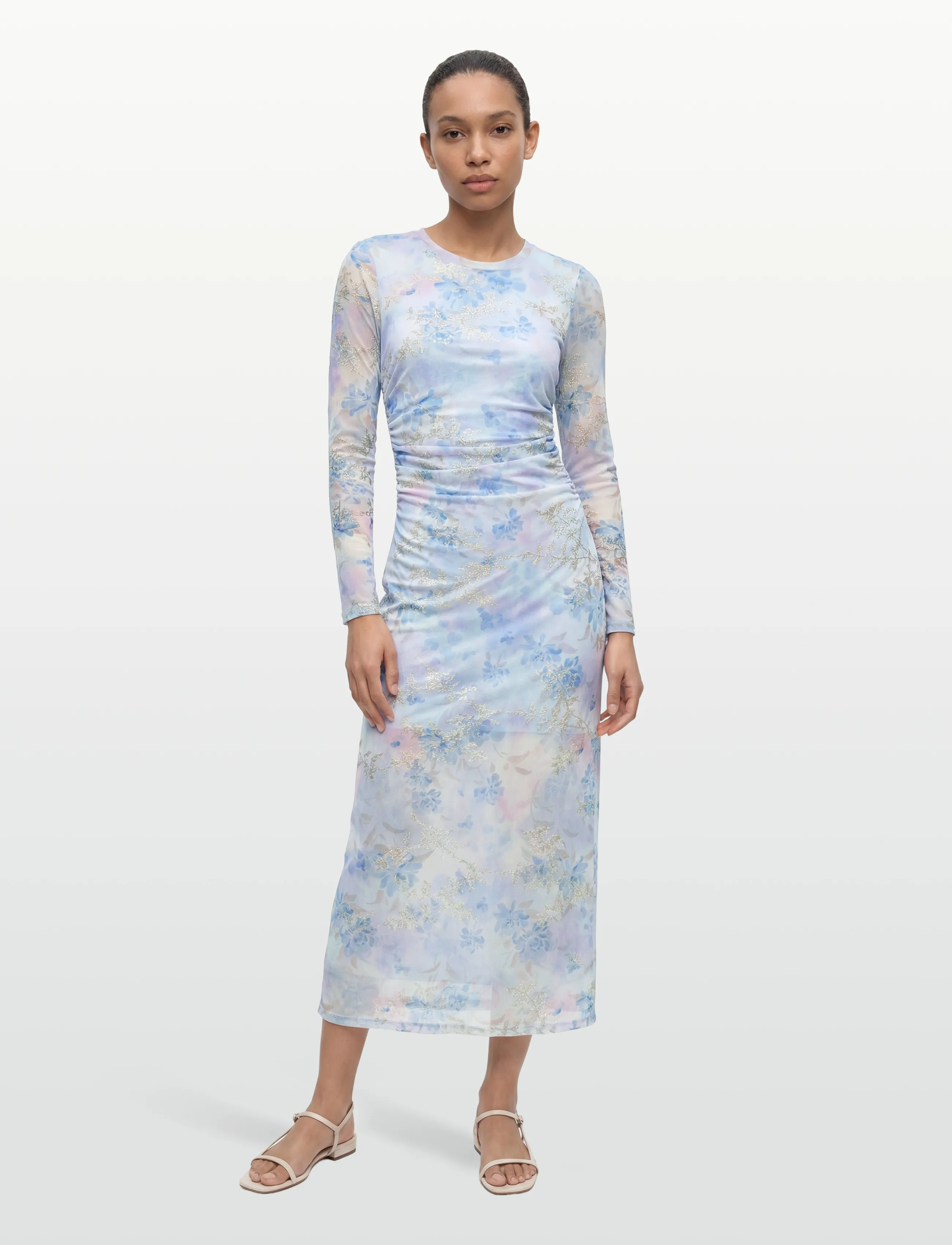 A-View Naja dress - Kleidung - 230 LIGHT BLUE/ROSE / blue