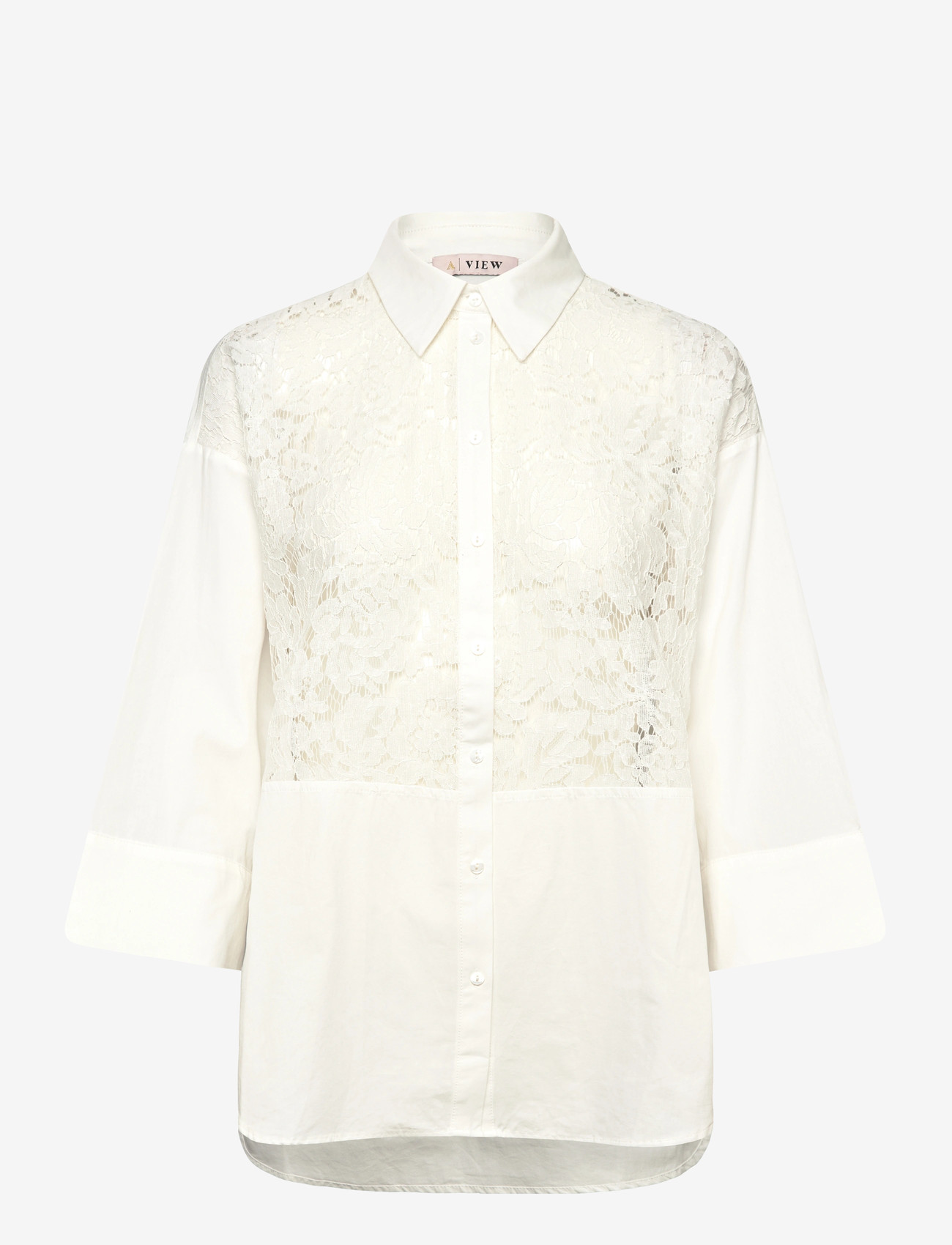 A-View - Clara shirt - langærmede skjorter - 000 white - 0