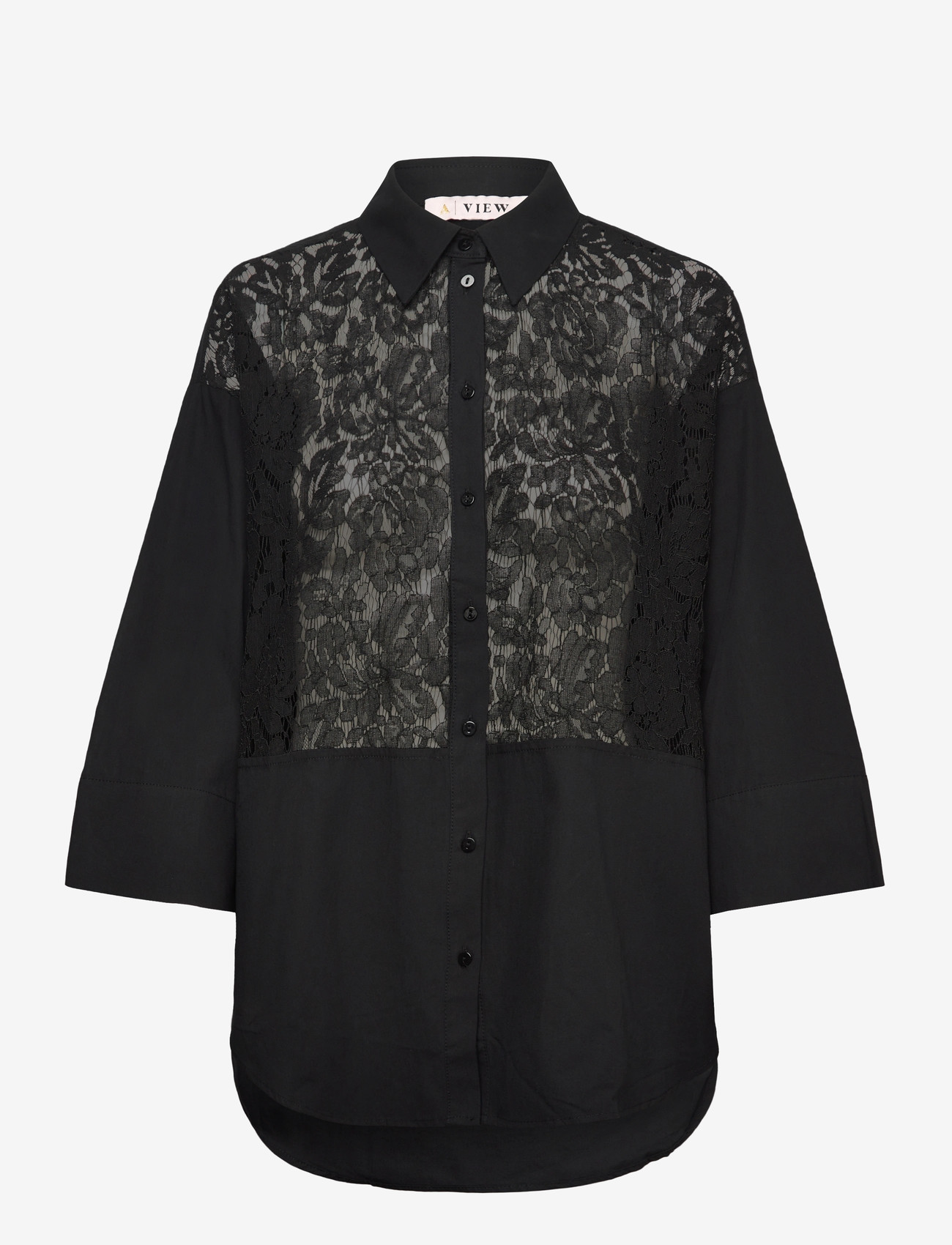 A-View - Clara shirt - långärmade skjortor - 999 black - 0
