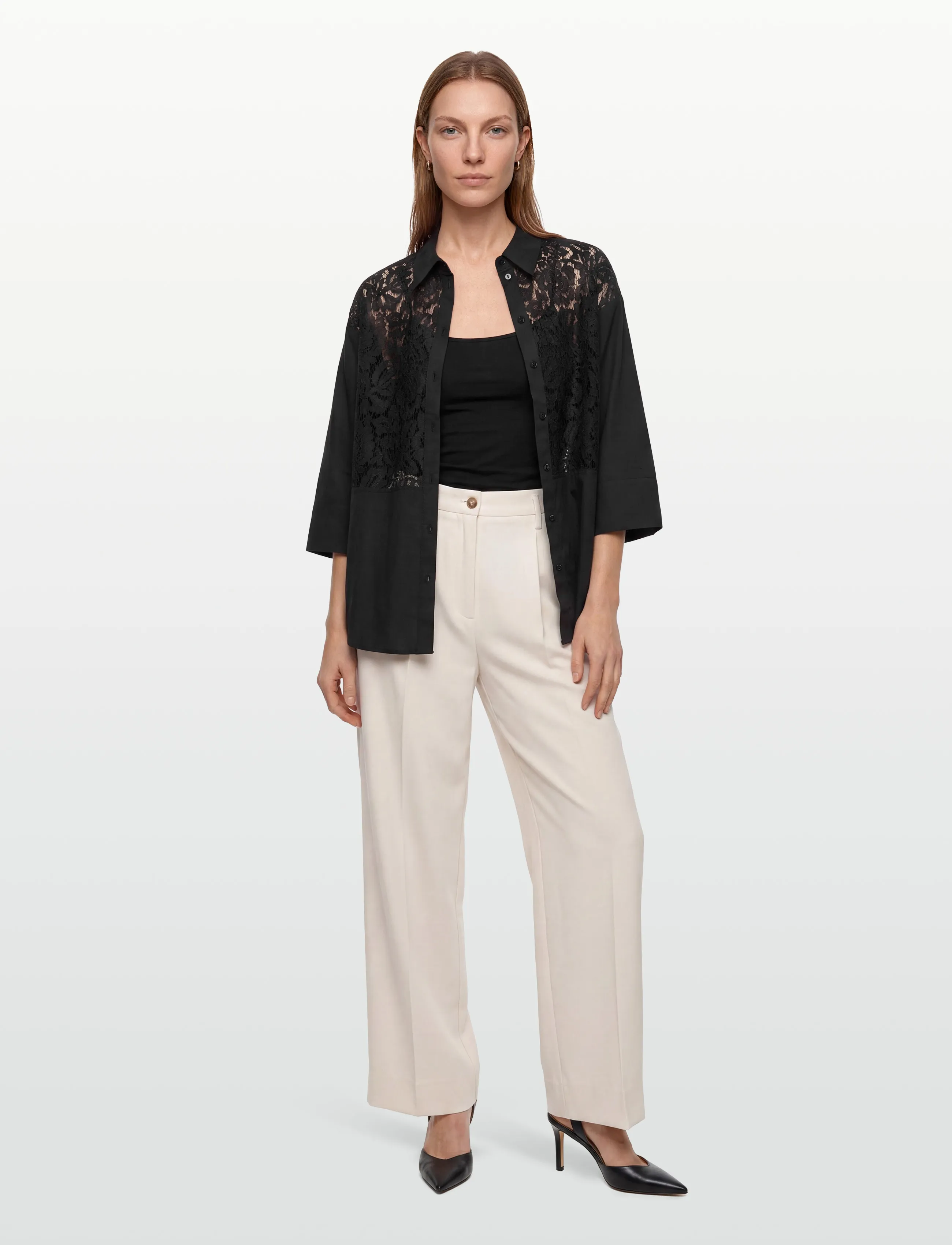 A-View Clara Shirt, Kvinder, Blonde Skjorte, Sort, Str: 40