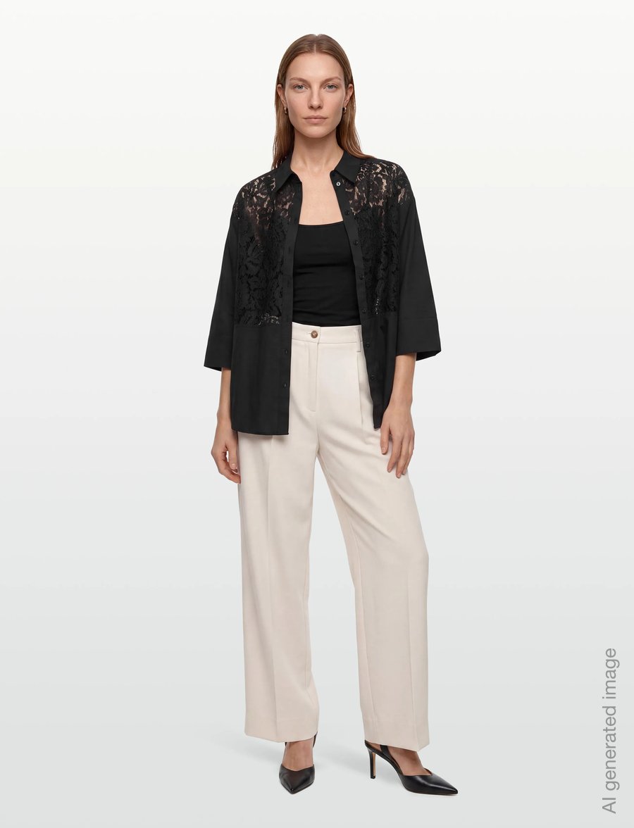 A-View - Clara shirt - langärmlige hemden - 999 black - 0