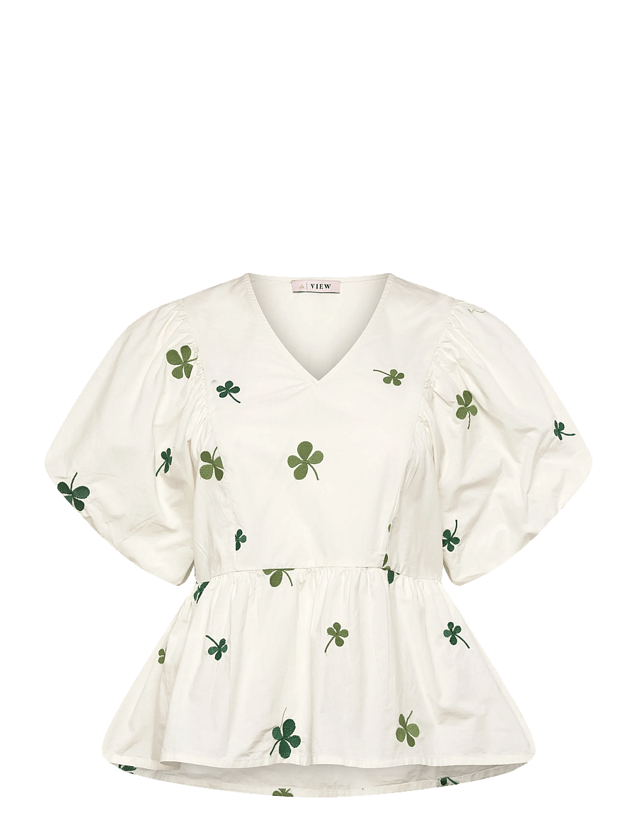 A-View - Albertine blouse - kortärmade blusar - off white - 1