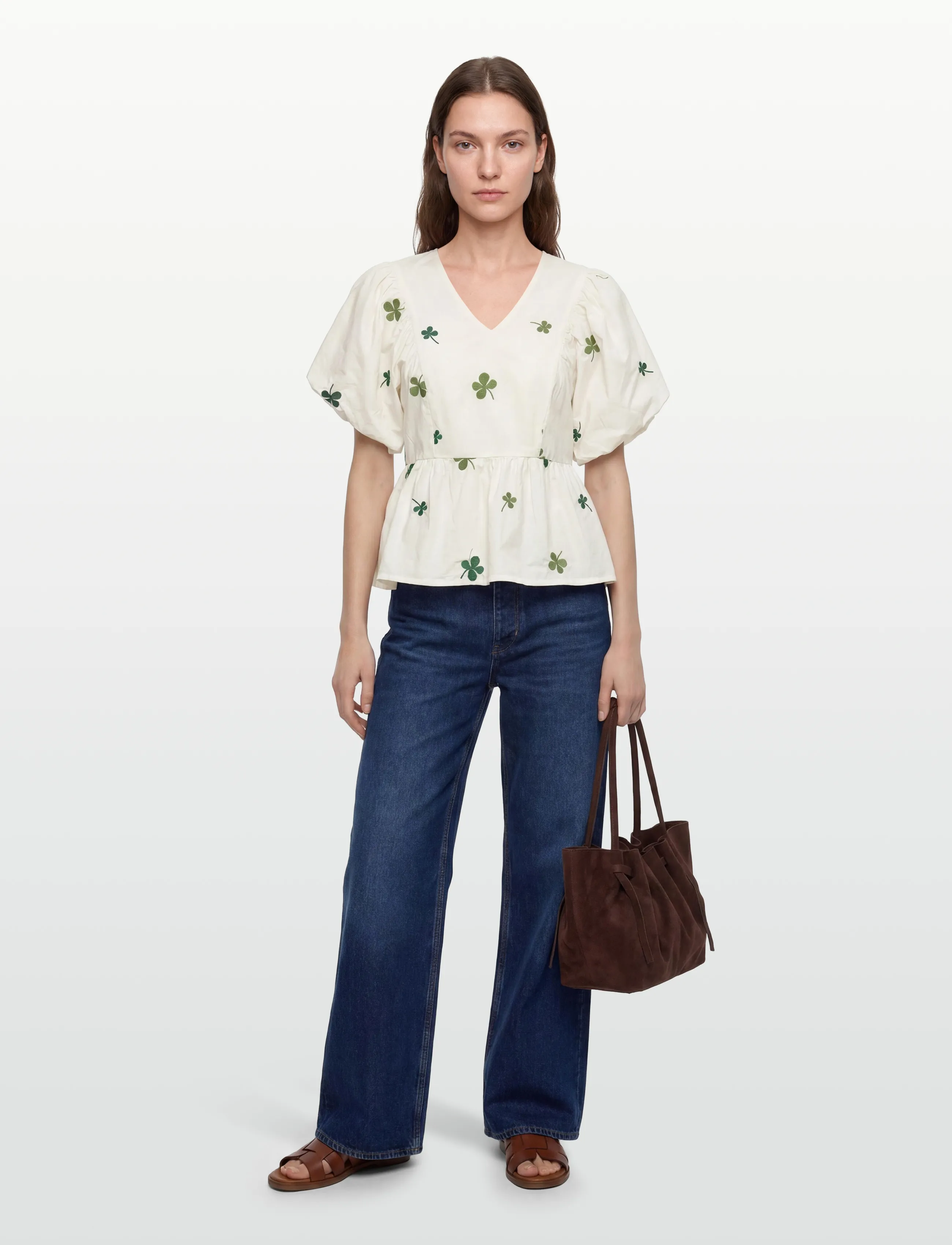 A-View Albertine Blouse, 36, Cream, Bluser > Kortærmede, Dame
