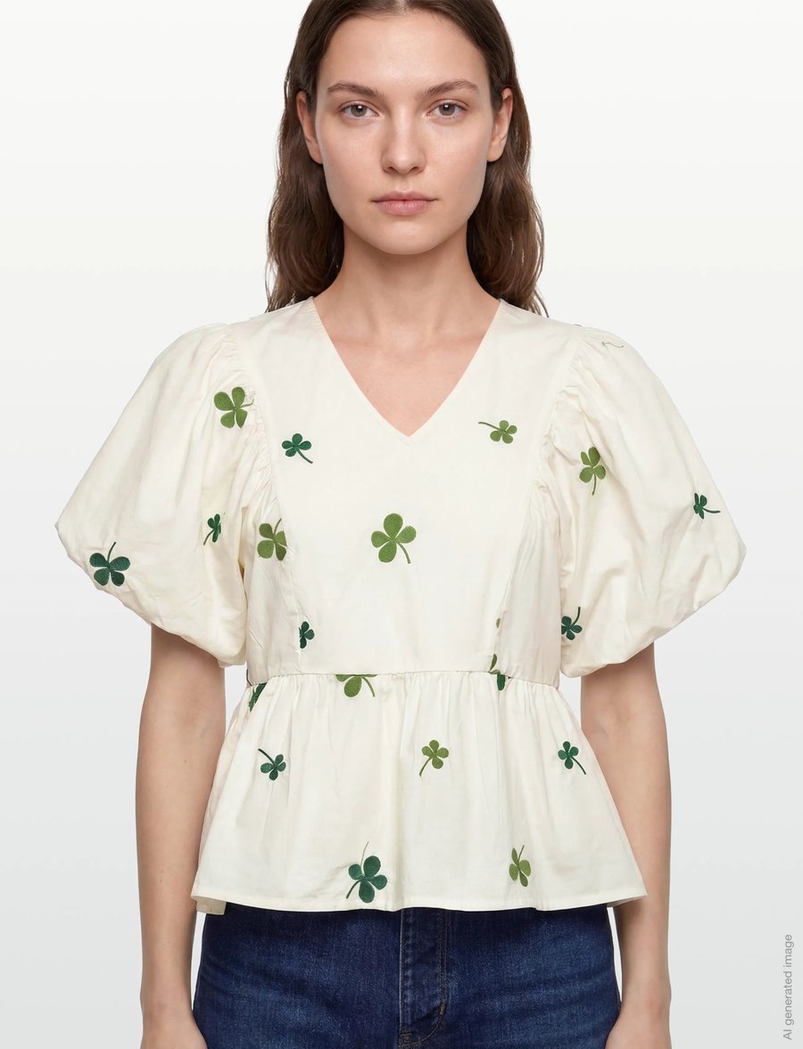 A-View - Albertine blouse - kortärmade blusar - off white - 3
