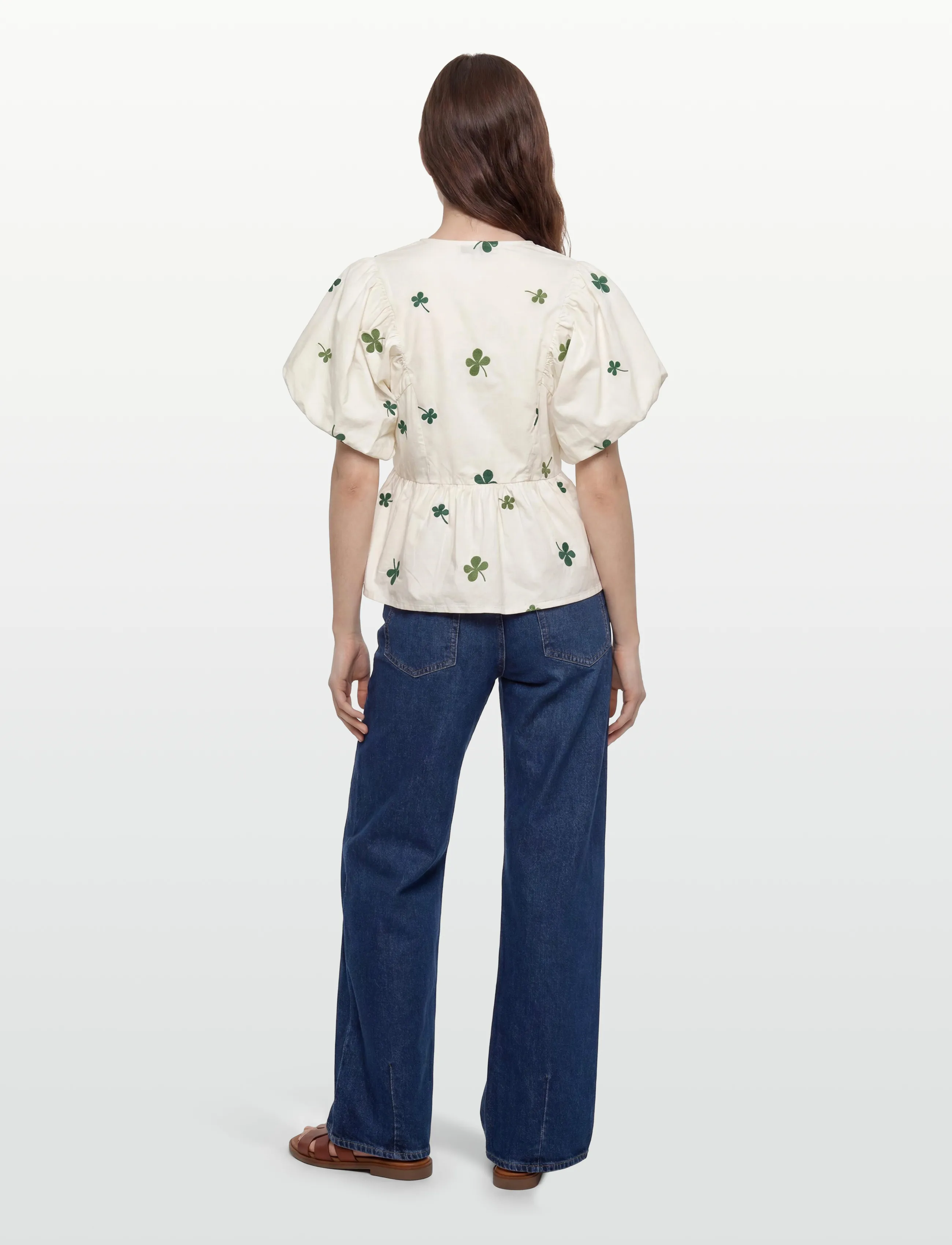 A-View - Albertine blouse - short-sleeved blouses - off white - 4