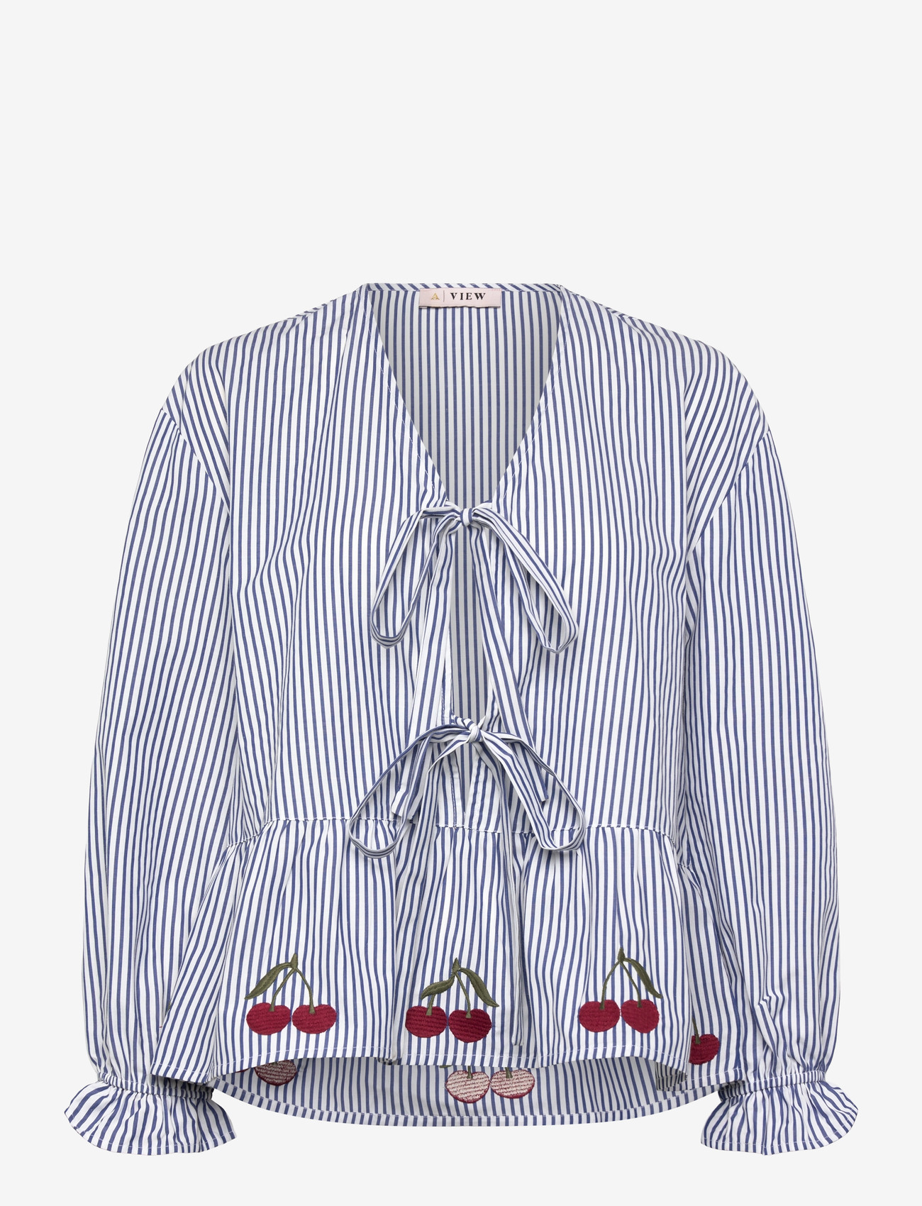 A-View - Alize blouse - long sleeved blouses - blue/white stribe - 0