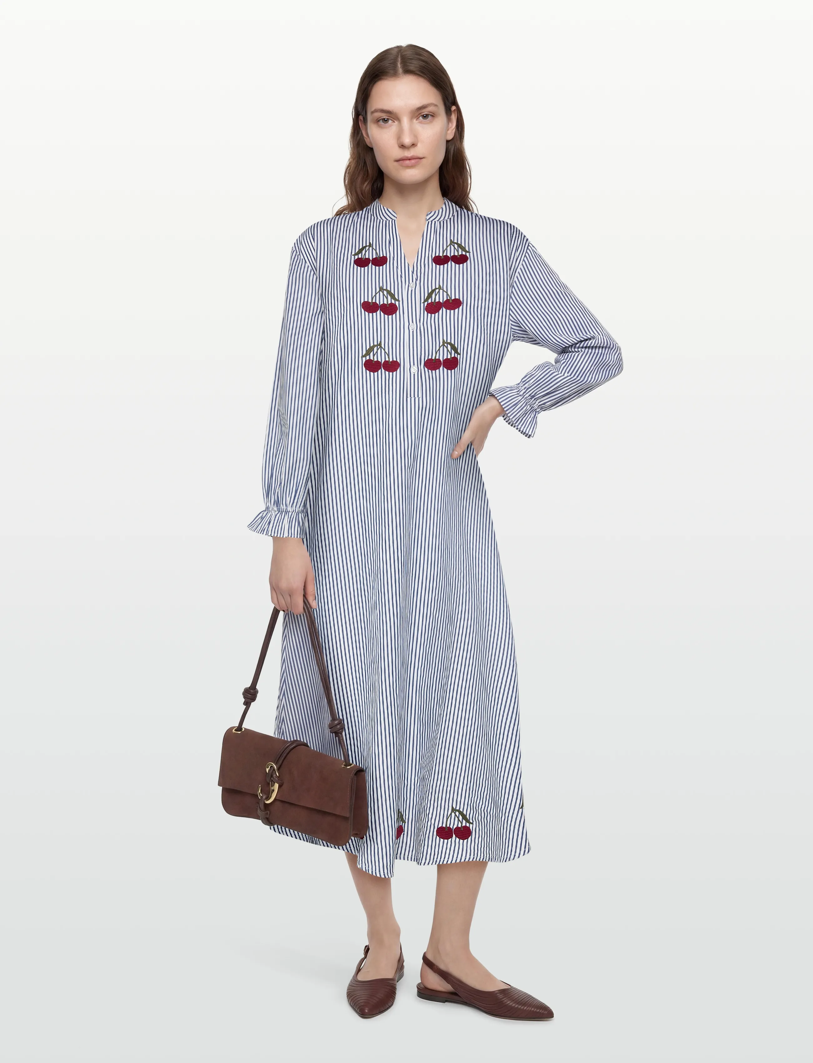 A-View Alize dress - Midikleider - 112 BLUE/WHITE STRIBE / blue