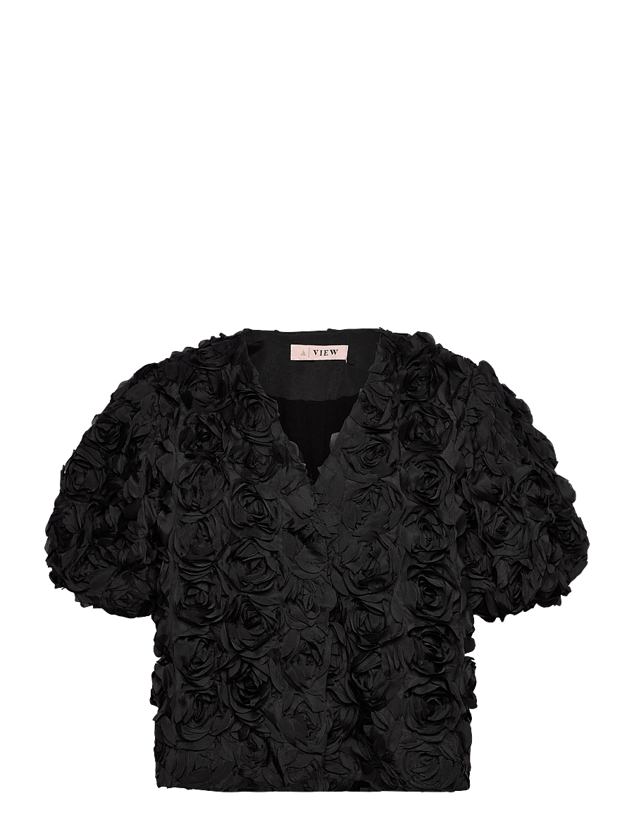 A-View - Rosie jacket - kurzärmelige blusen - black - 0