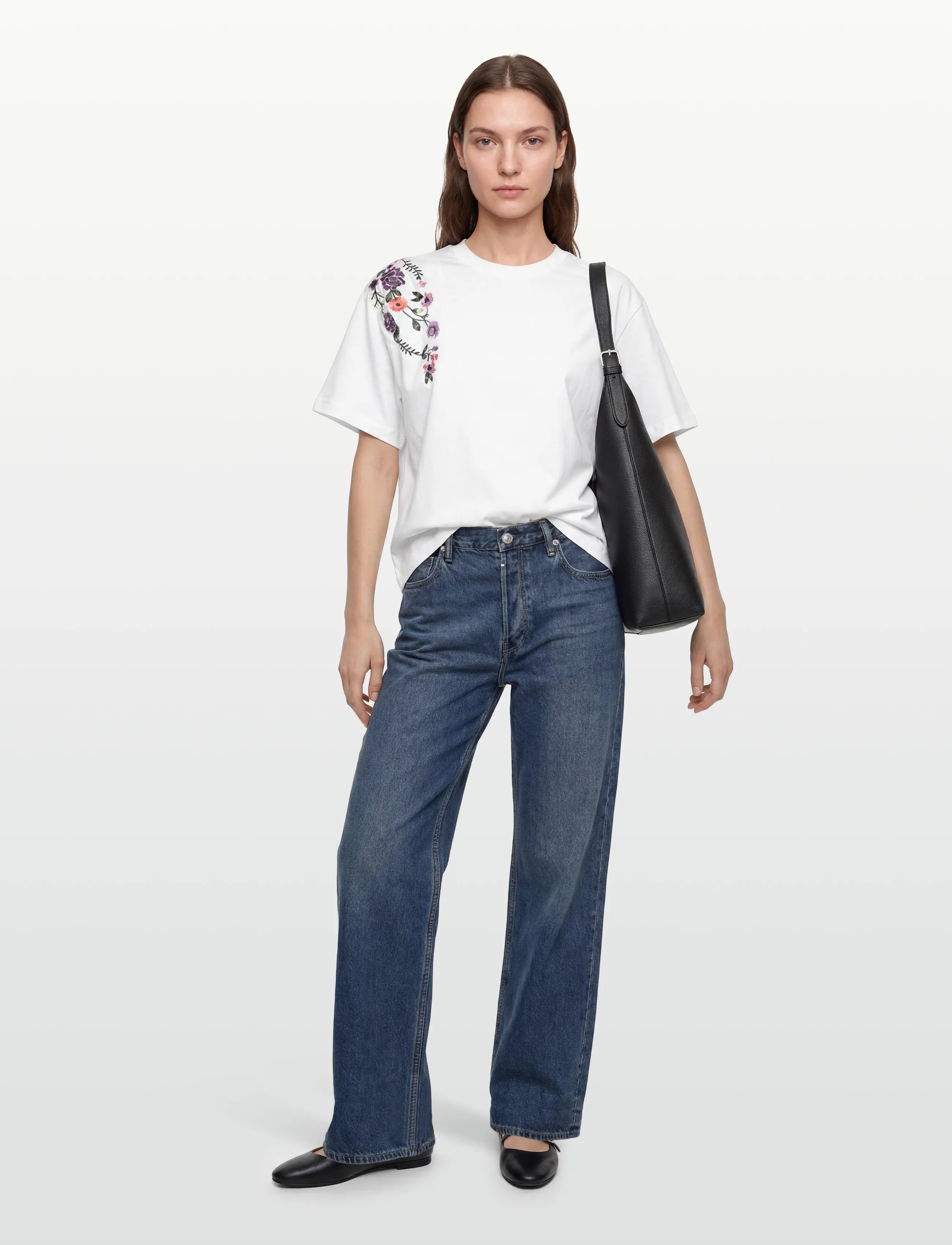 A-View Best Fluschiatee, 40, White, T-Shirts & Toppe > Kortærmede, Dame