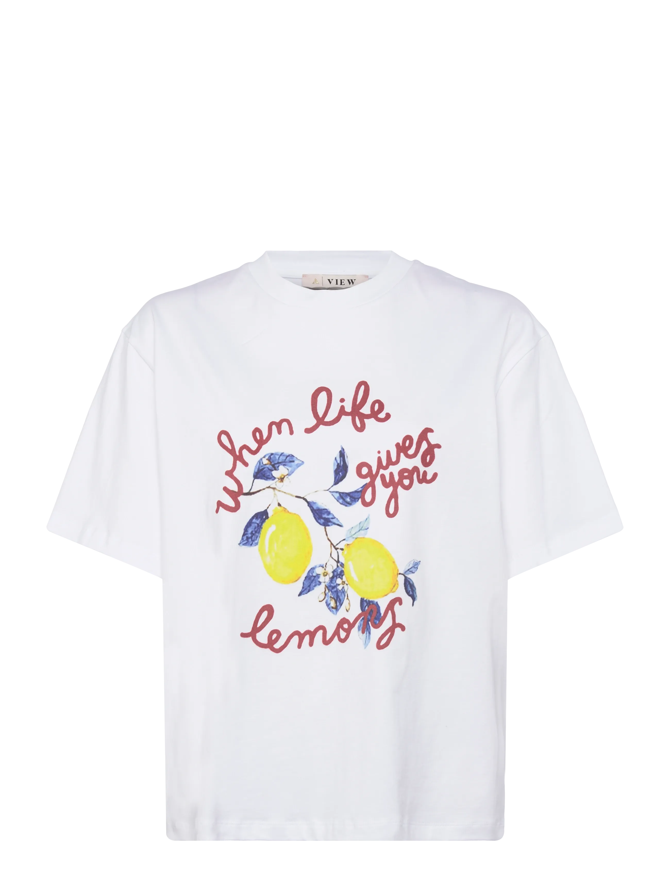 A-View Best Lemon Tee - Fashion Trends - WHITE / white