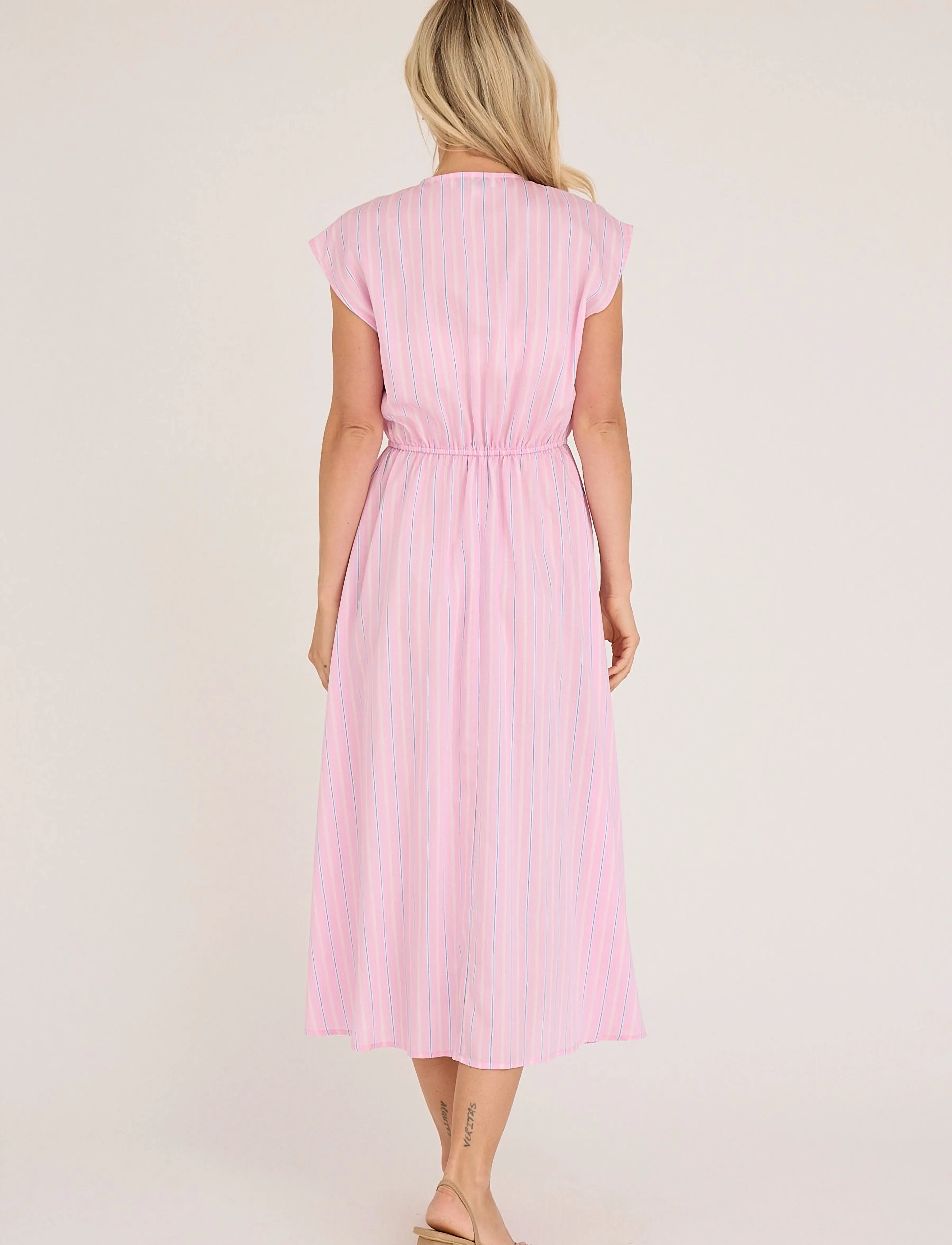 A-View - Vifina dress - midimekot - pink/blue - 3