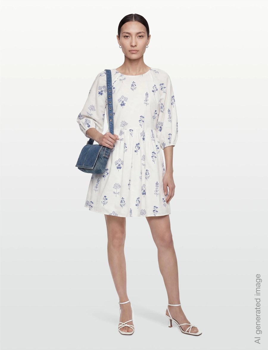 A-View - Agnelia dress - confirmation - white/blue - 0