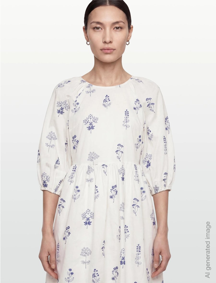A-View - Agnelia dress - confirmation - white/blue - 3