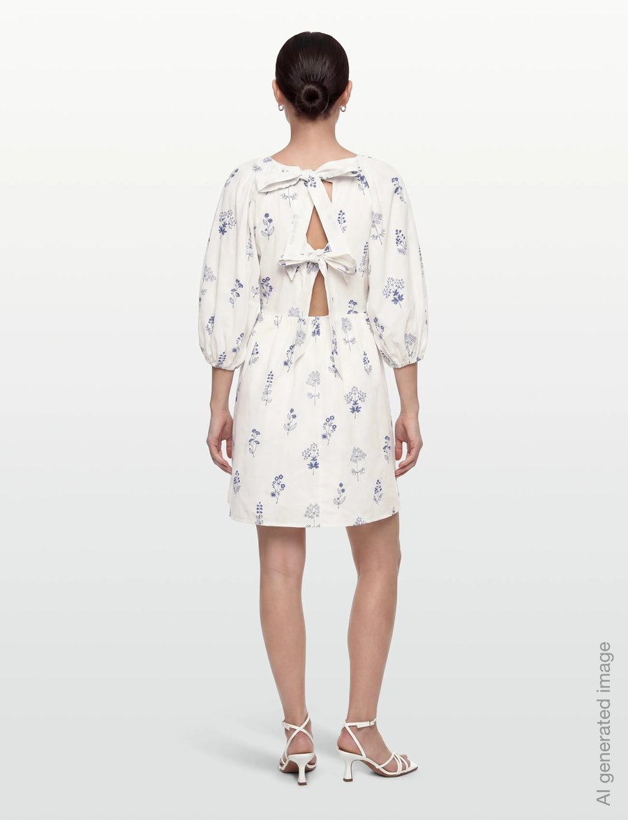 A-View - Agnelia dress - confirmation - white/blue - 4