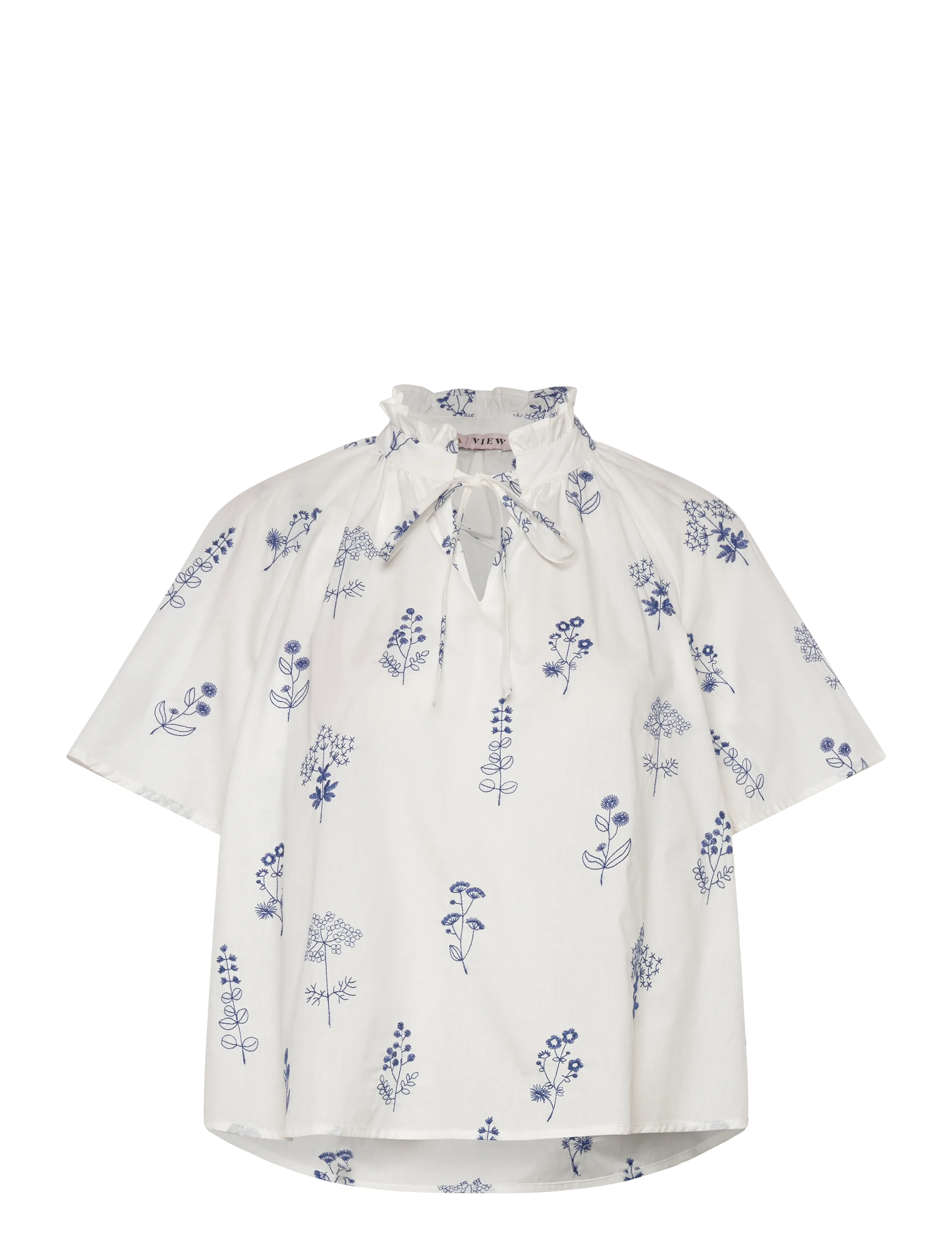 A-View Agnelia blouse - Puserot & kauluspaidat - WHITE/BLUE / white