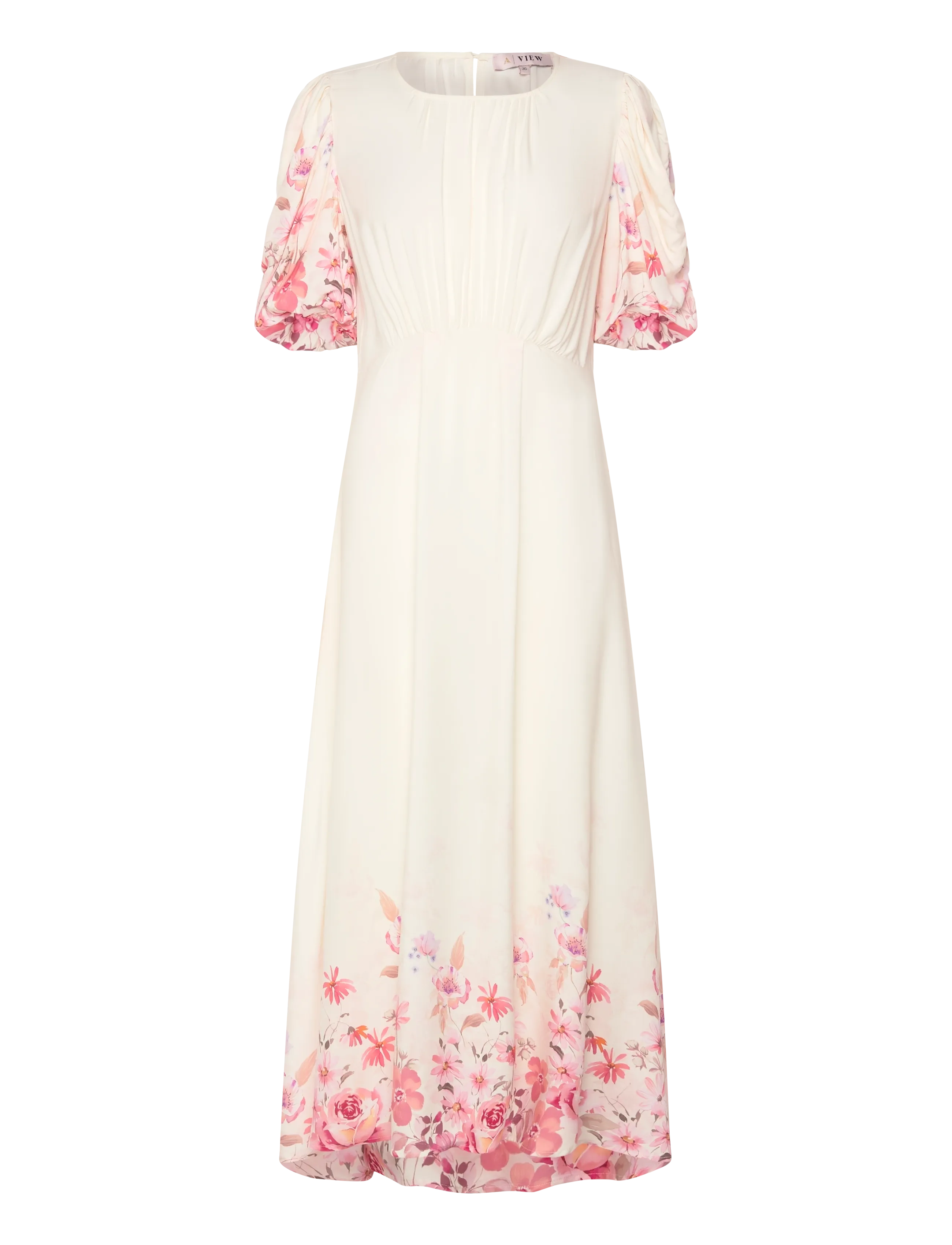 A-VIEW Botanic Kleid Cream - 34 - Damen