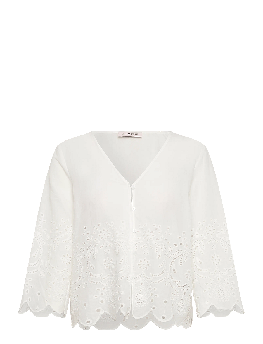 A-View - Aiana blouse - short-sleeved blouses - white - 1