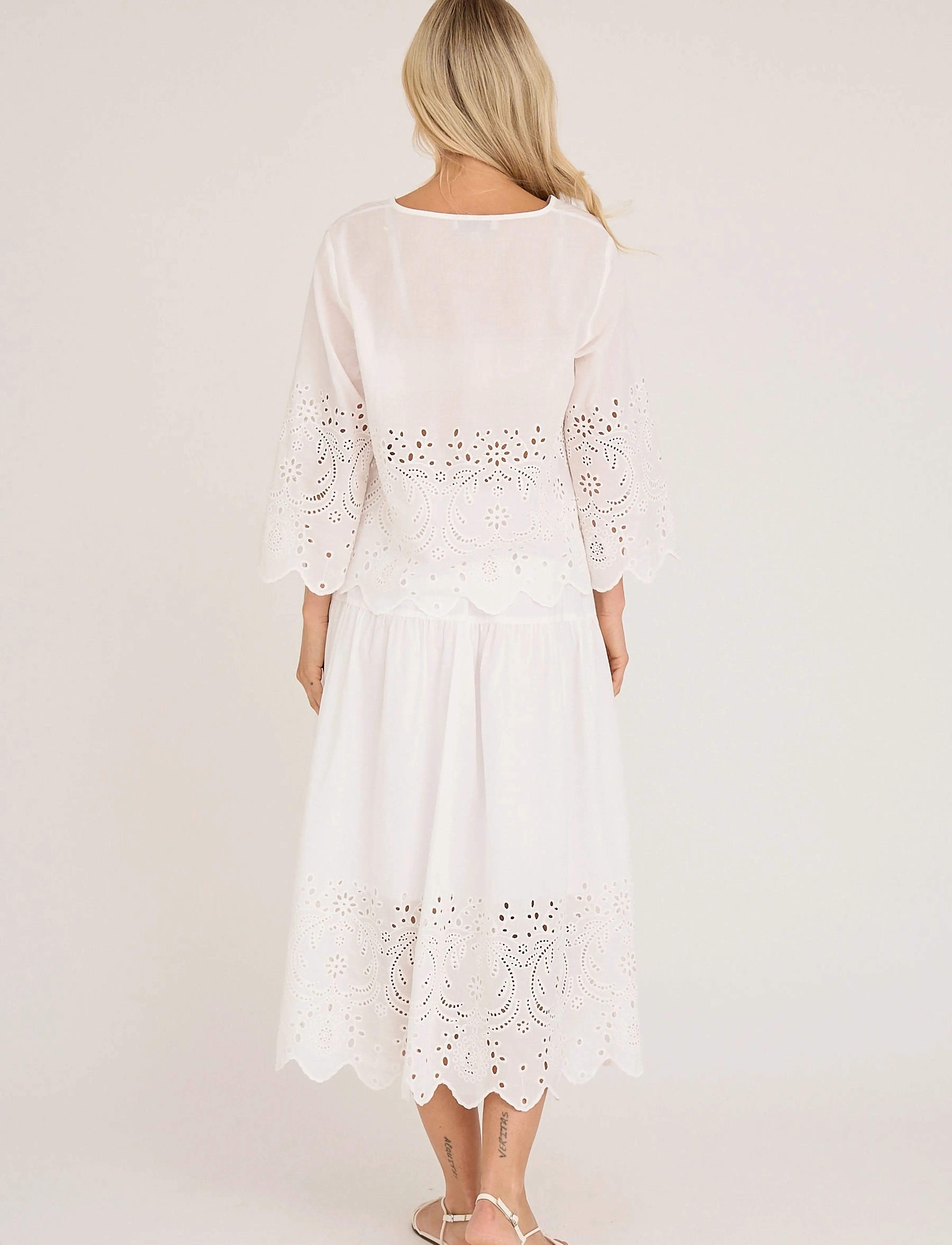 A-View - Viana skirt - maksihameet - white - 3