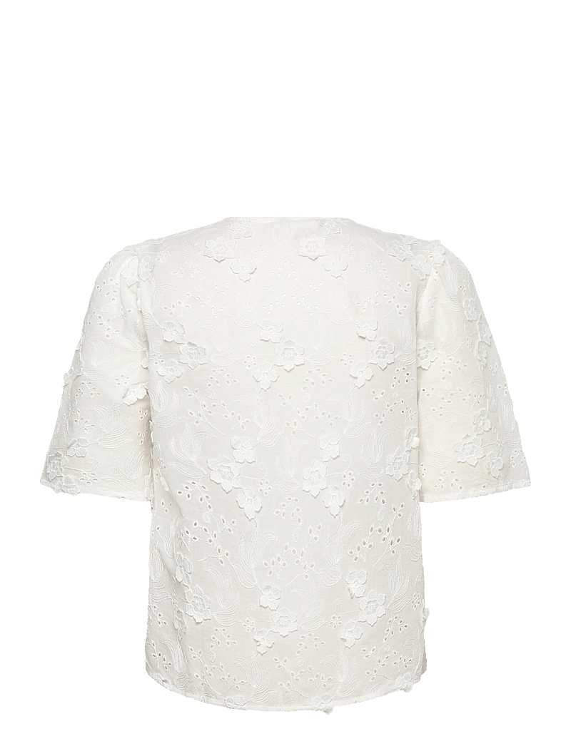 A-View - Rosamarie cardigan - kurzämlige blusen - white - 2