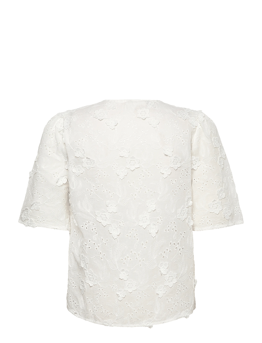 A-View - Rosamarie cardigan - kurzärmelige blusen - white - 2