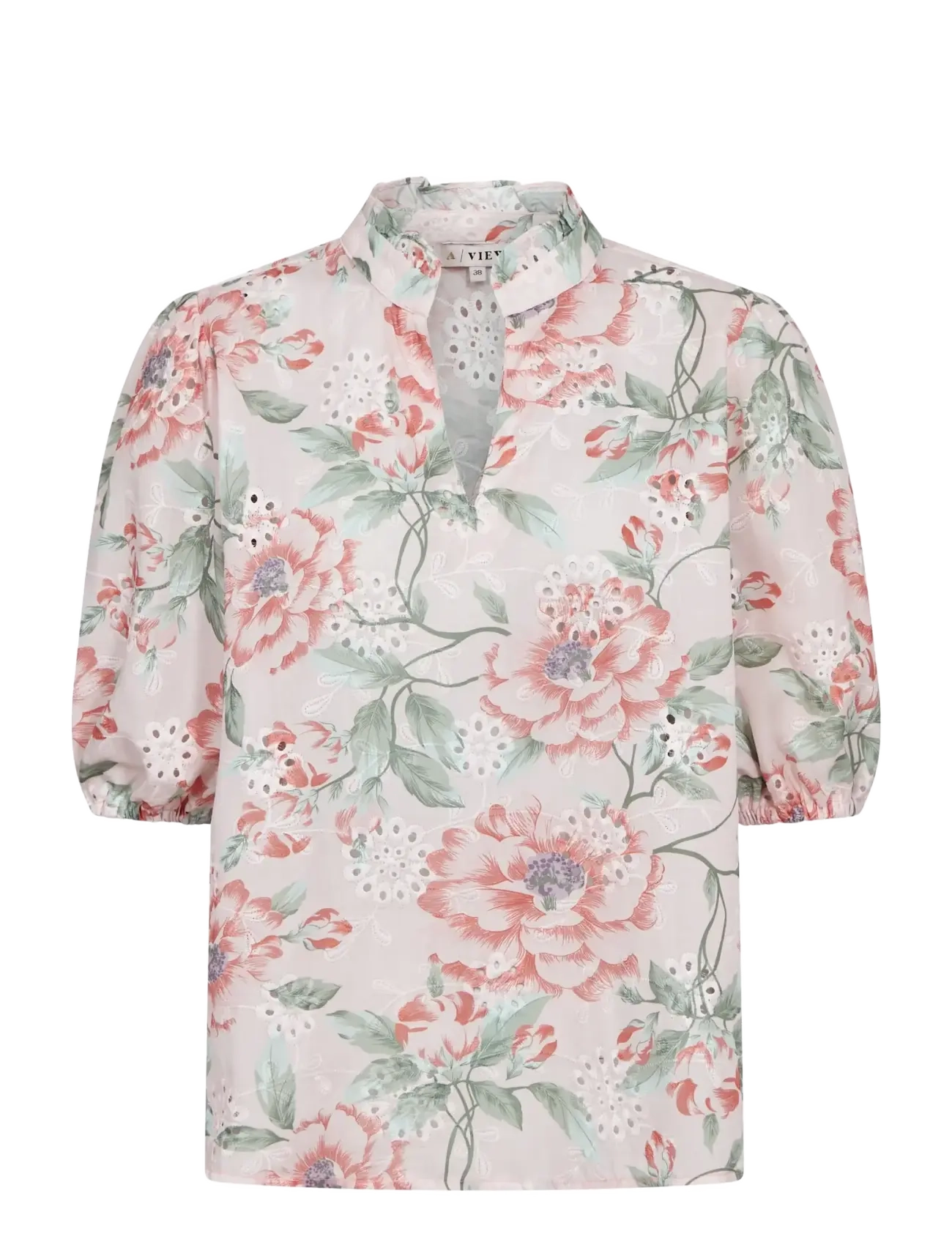 A-VIEW Grete S/S Bluse Pink - 36 - Damen