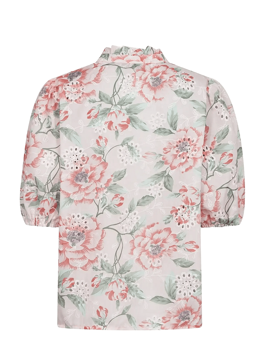 A-View - Grete s/s blouse - kortärmade blusar - rose - 2