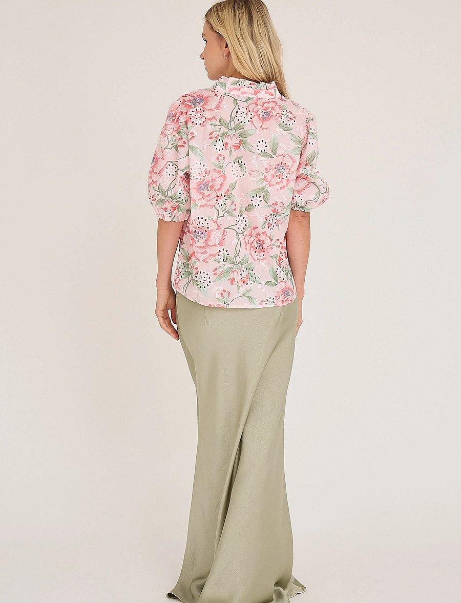 A-View - Grete s/s blouse - kortärmade blusar - rose - 3