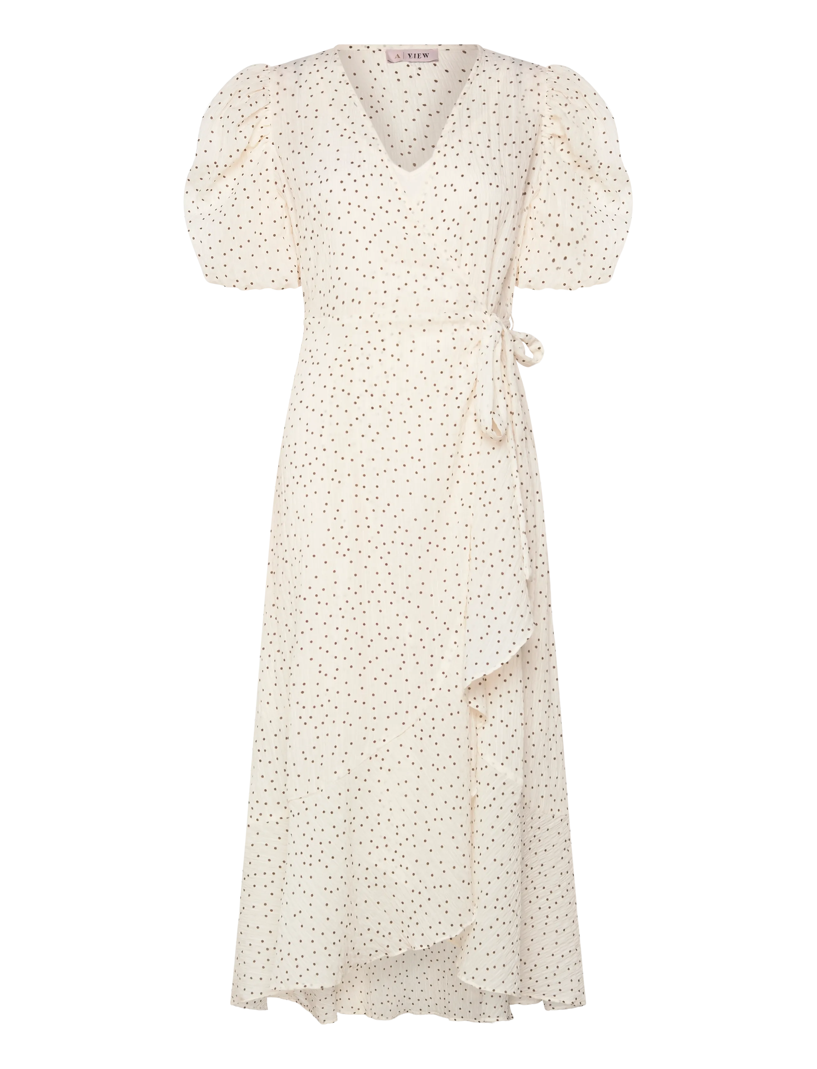 A-View Sinda dot dress - Klänningar - CREAM/BROWN / cream