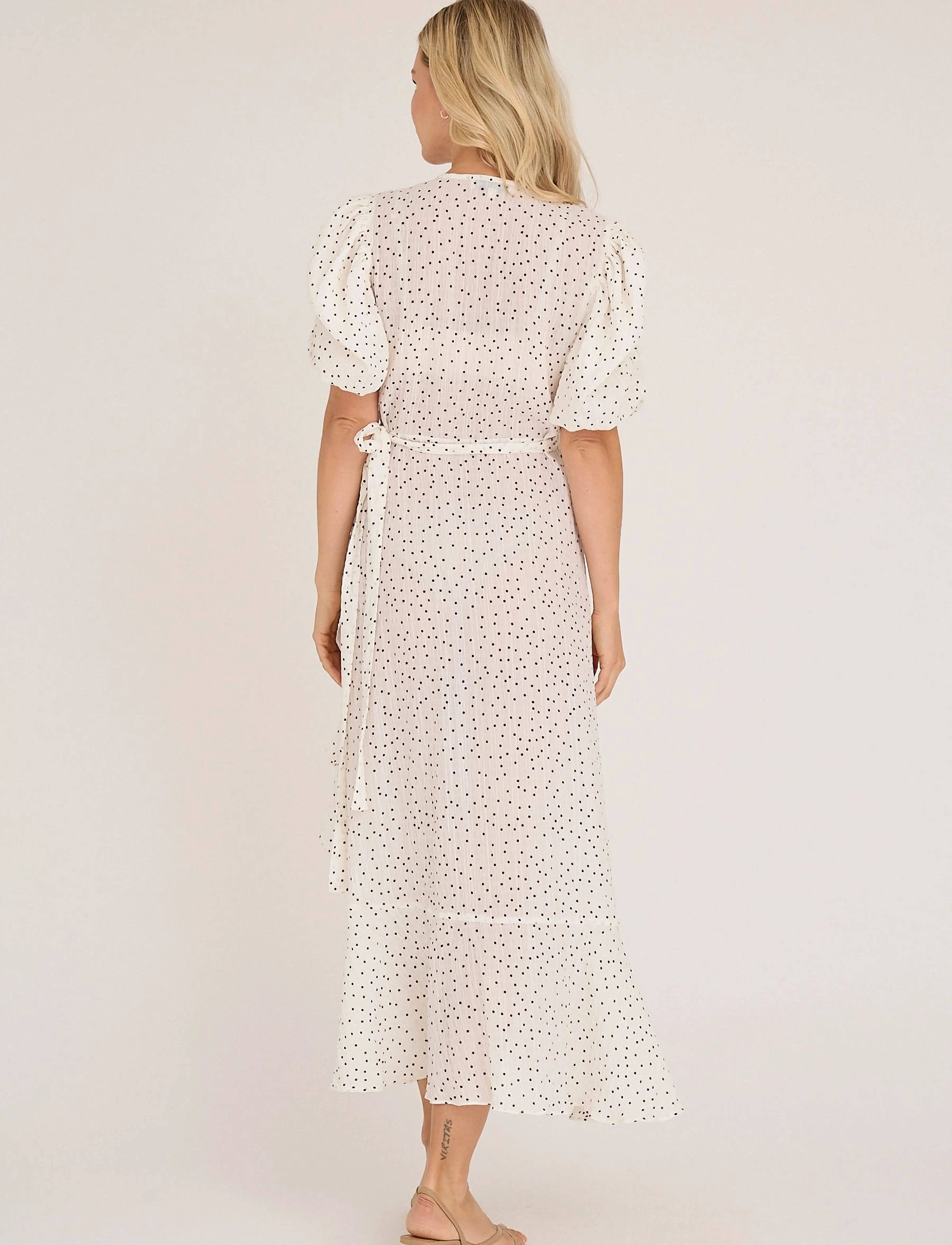 A-View - Sinda dot dress - cream/brown - 5
