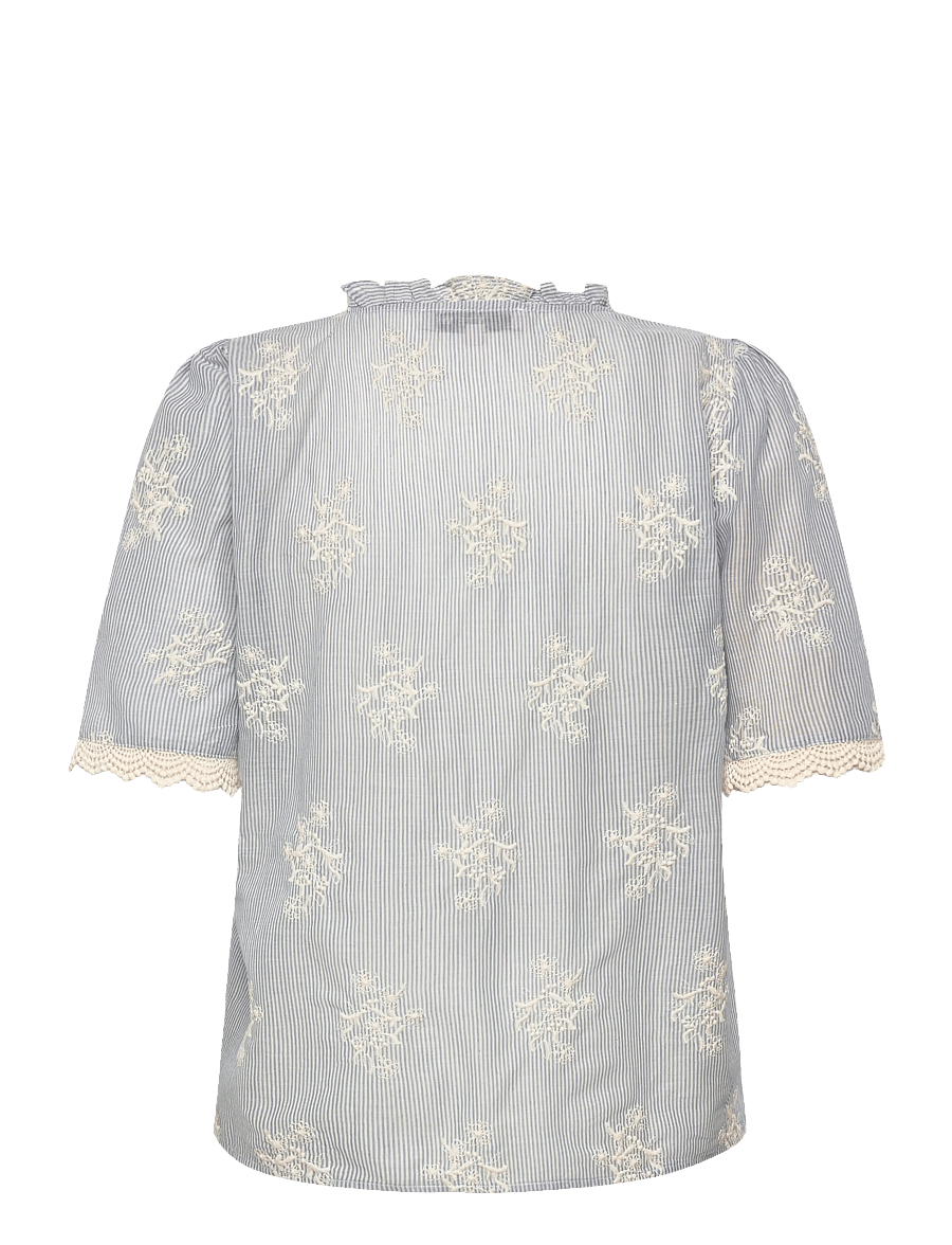 A-View - Conni blouse - kortärmade blusar - blue/white - 2