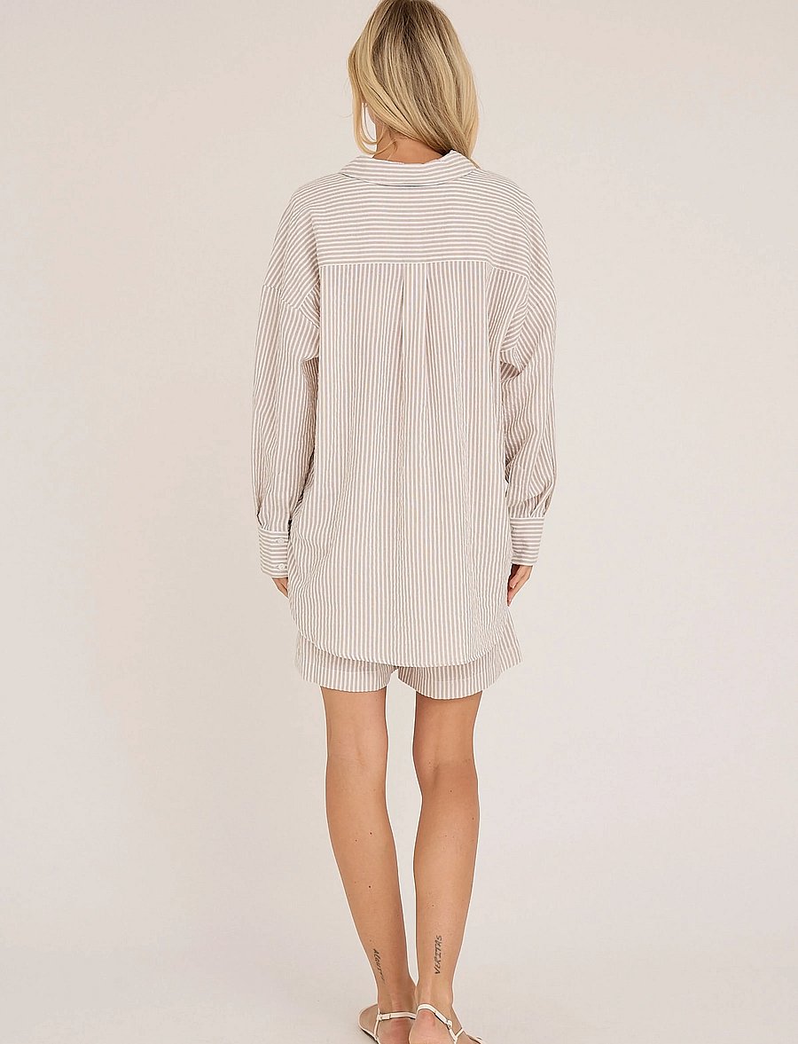 A-View - Sonja new shorts - casual shorts - sand/white - 3