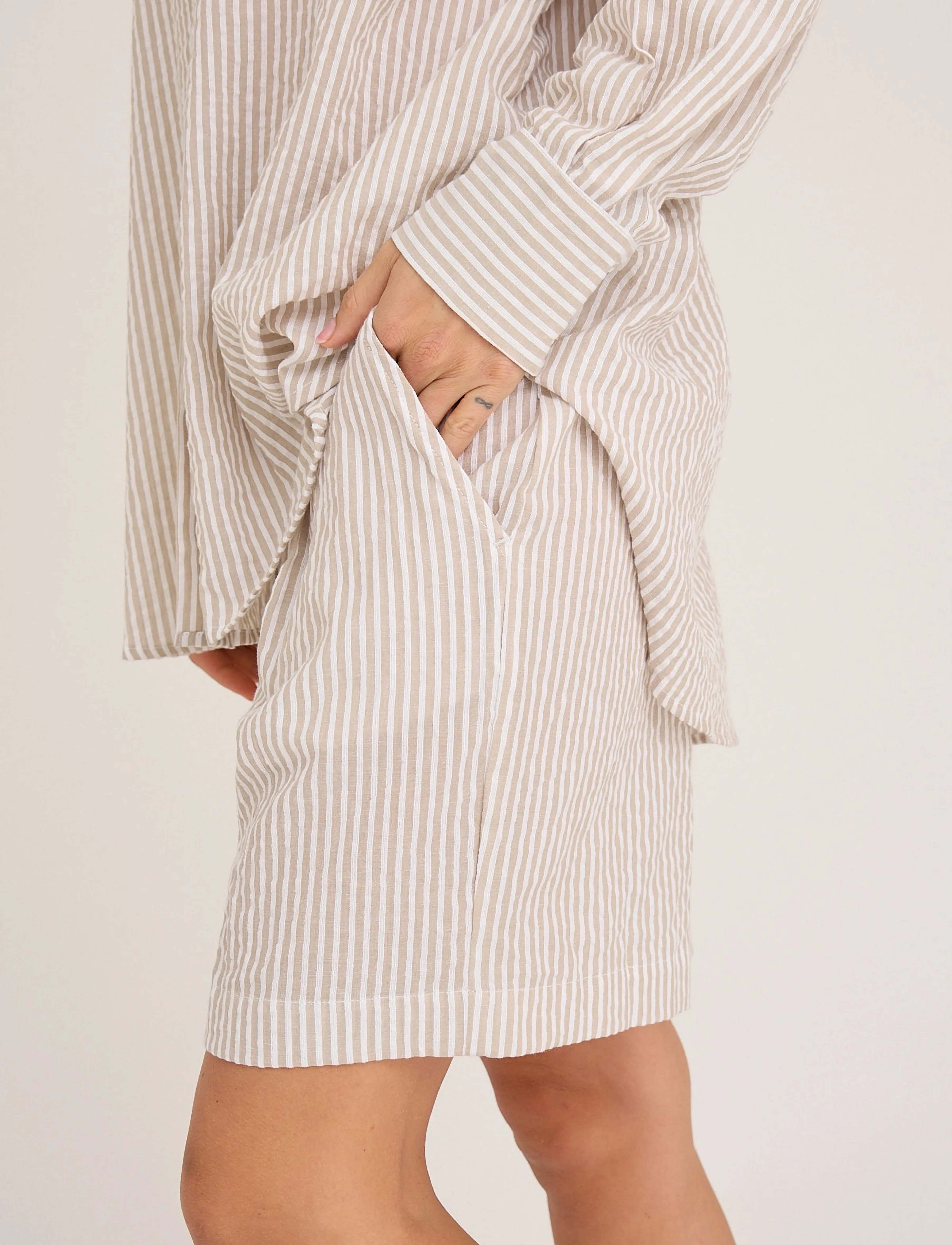 A-View - Sonja new shorts - casual shorts - sand/white - 4