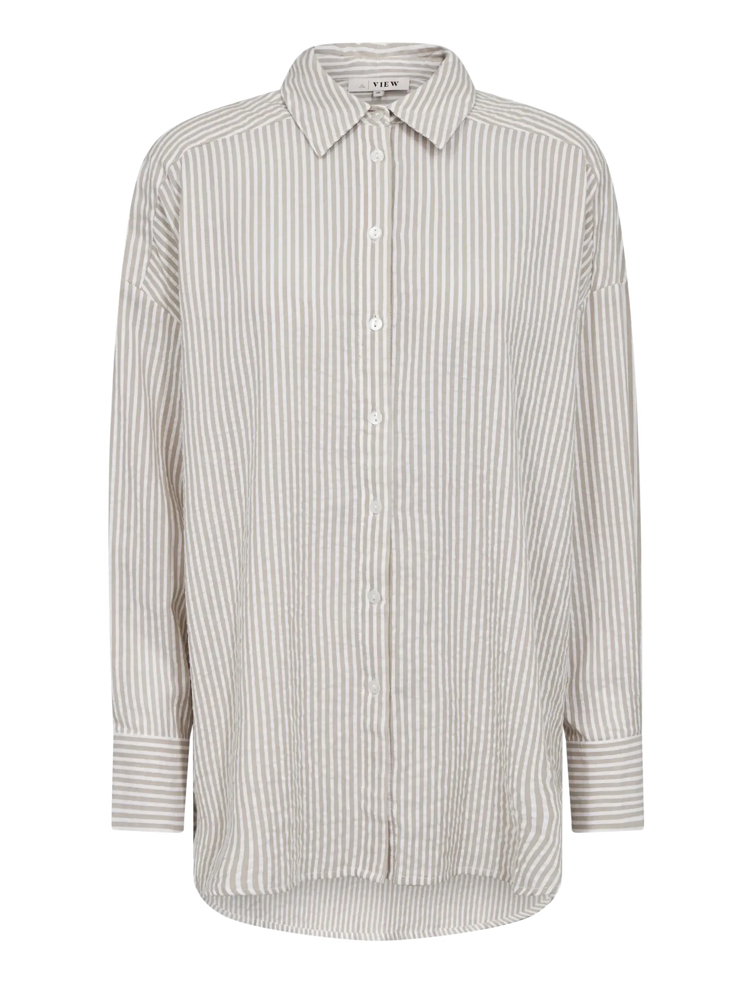 A-View Sonja new shirt - Uutuudet - SAND/WHITE / beige