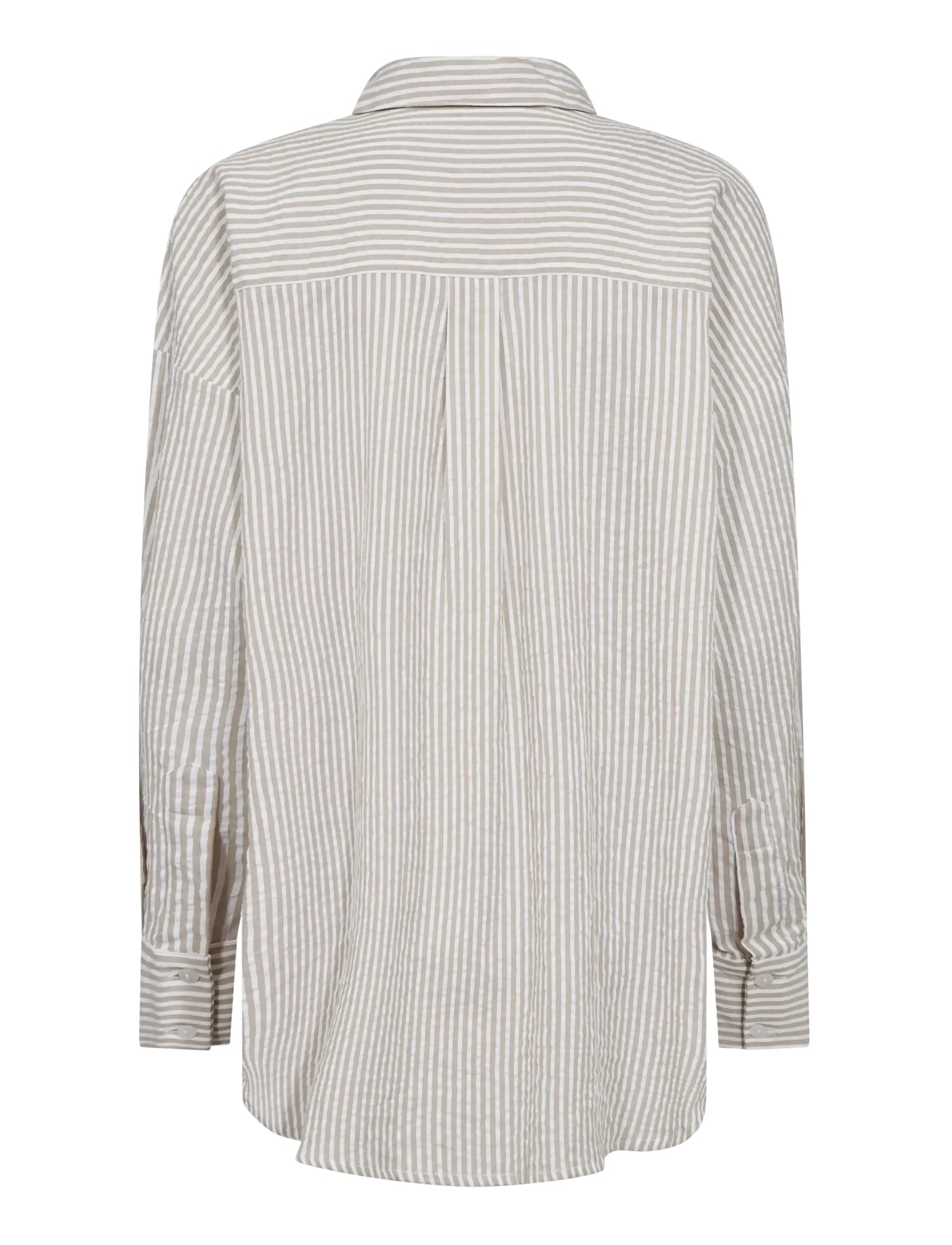 A-View - Sonja new shirt - langärmlige hemden - sand/white - 2
