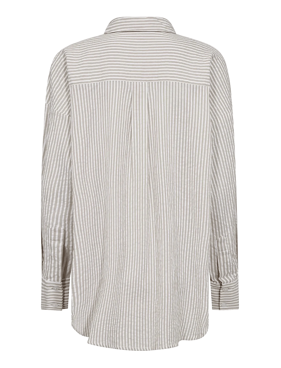 A-View - Sonja new shirt - langärmlige hemden - sand/white - 2
