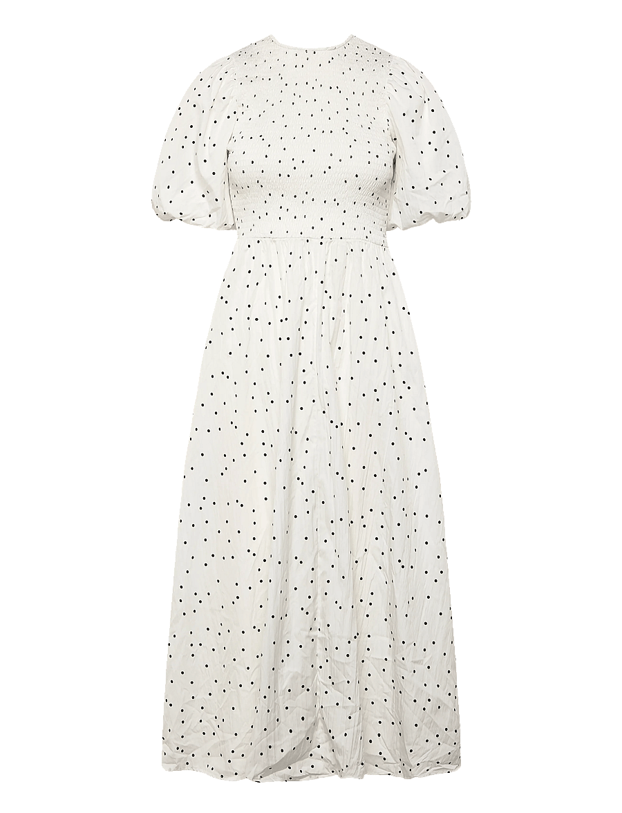 A-View - Tabita dot dress - sutvirtinimas - white with black dots - 1