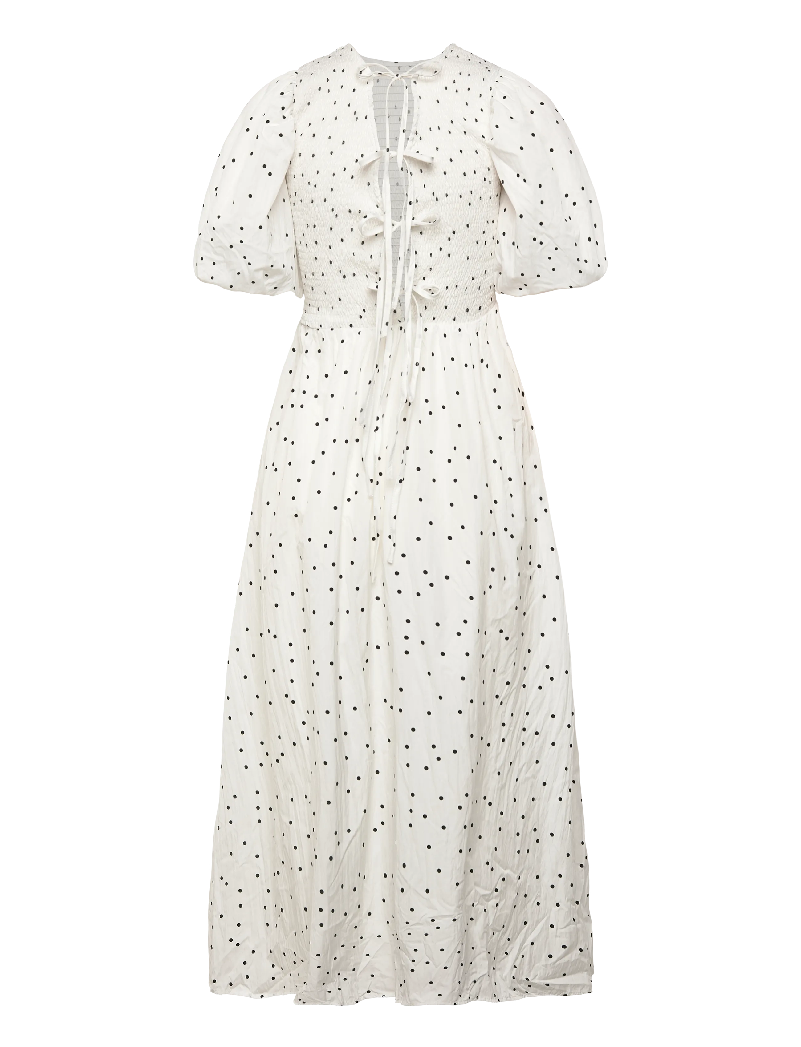 A-View - Tabita dot dress - sommerkjoler - white with black dots - 2