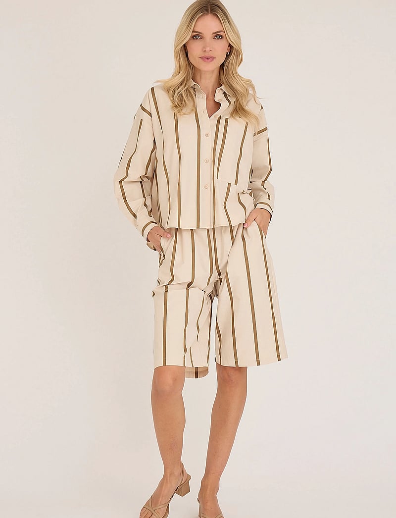 A-View - Ary shirt - langærmede skjorter - brown/sand - 0