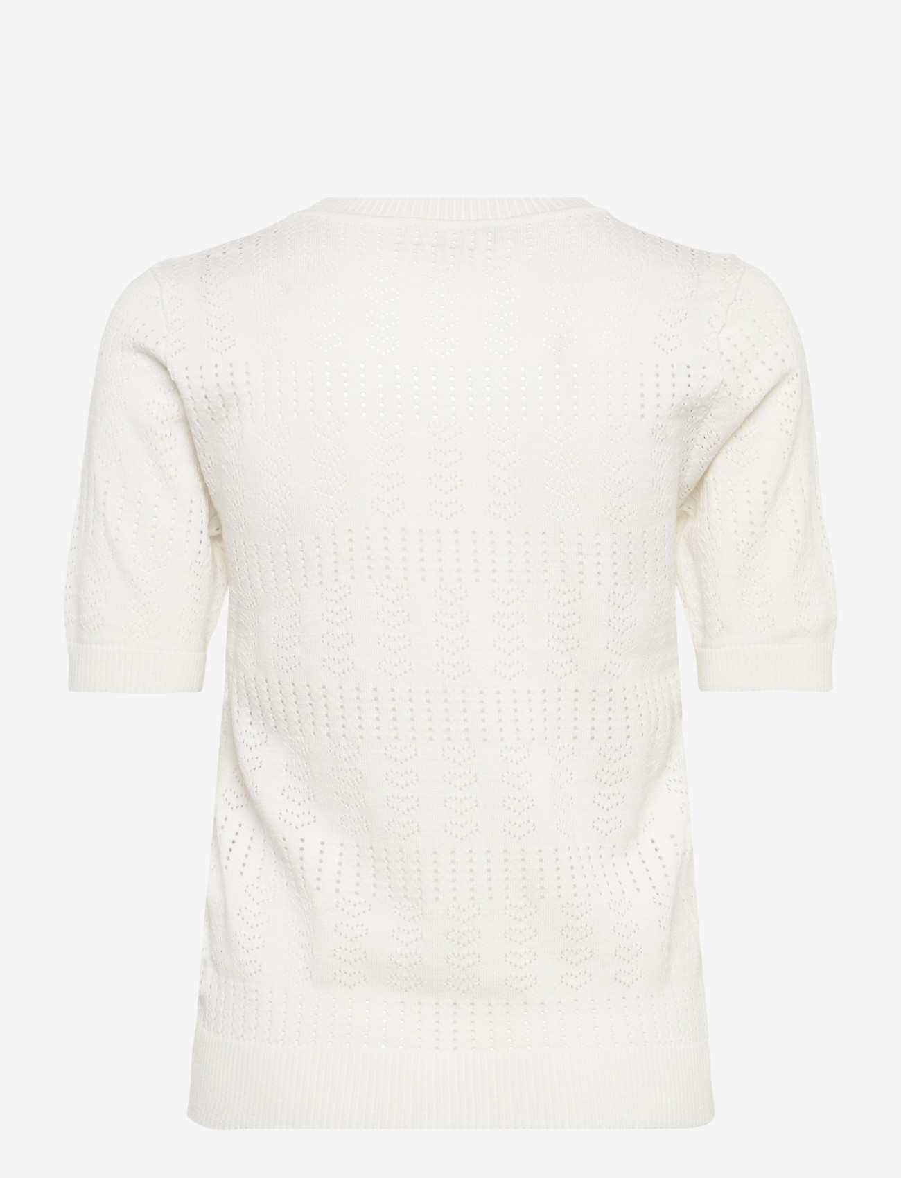 A-View - Assie s/s knit blouse - kurzämlige blusen - white - 2