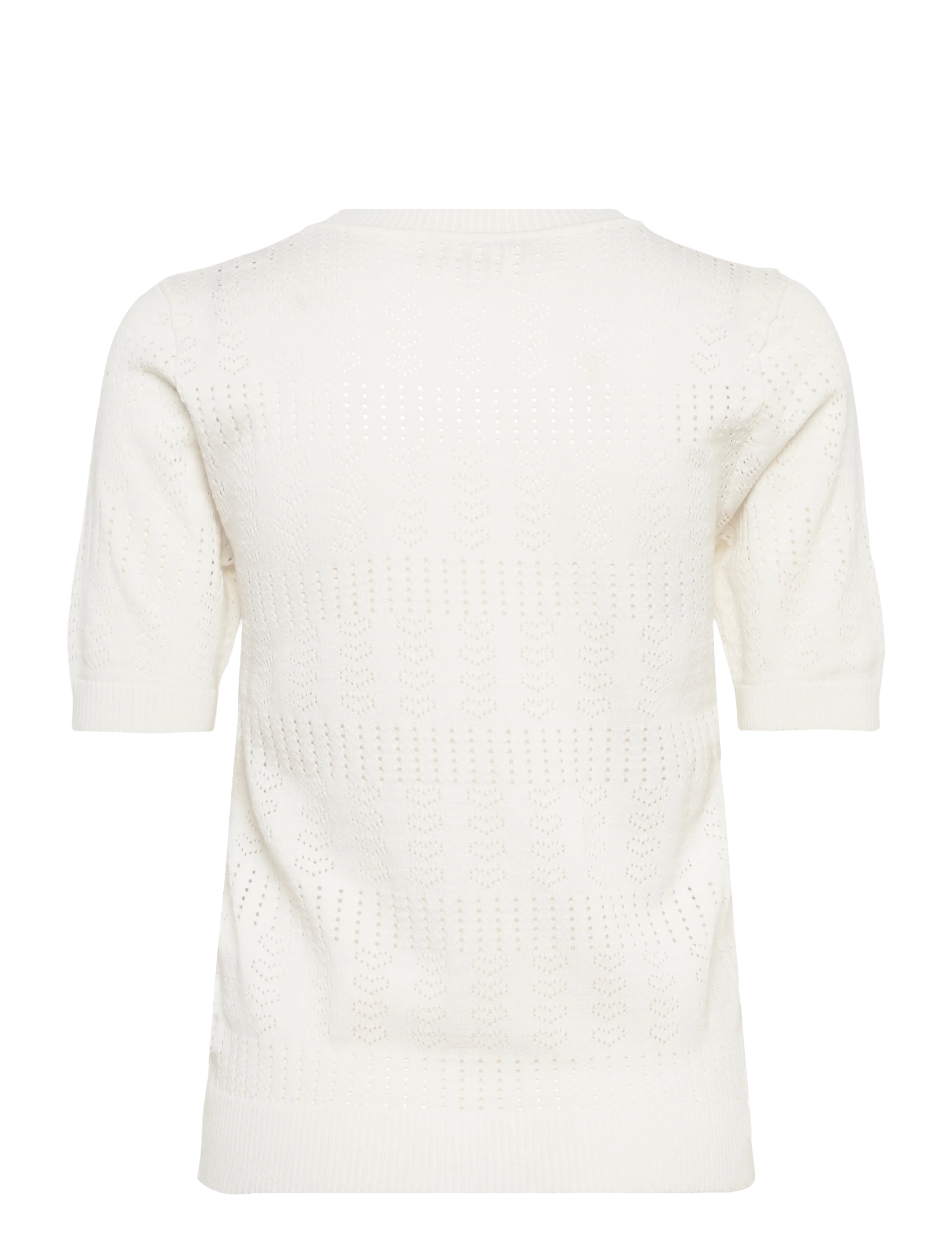 A-View - Assie s/s knit blouse - kortærmede bluser - white - 2