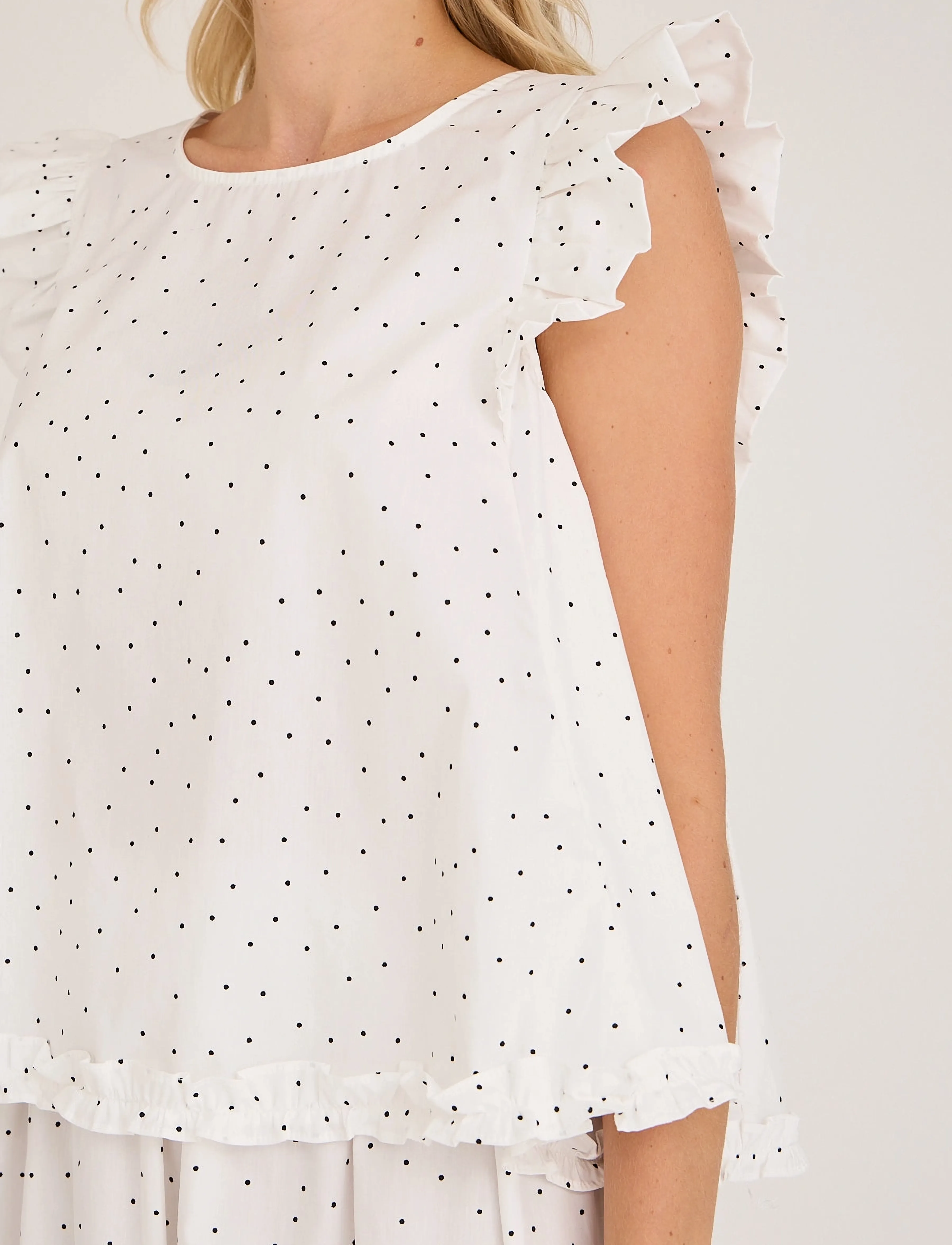 A-View - Aida skirt - maksiseelikud - white/black dot - 4