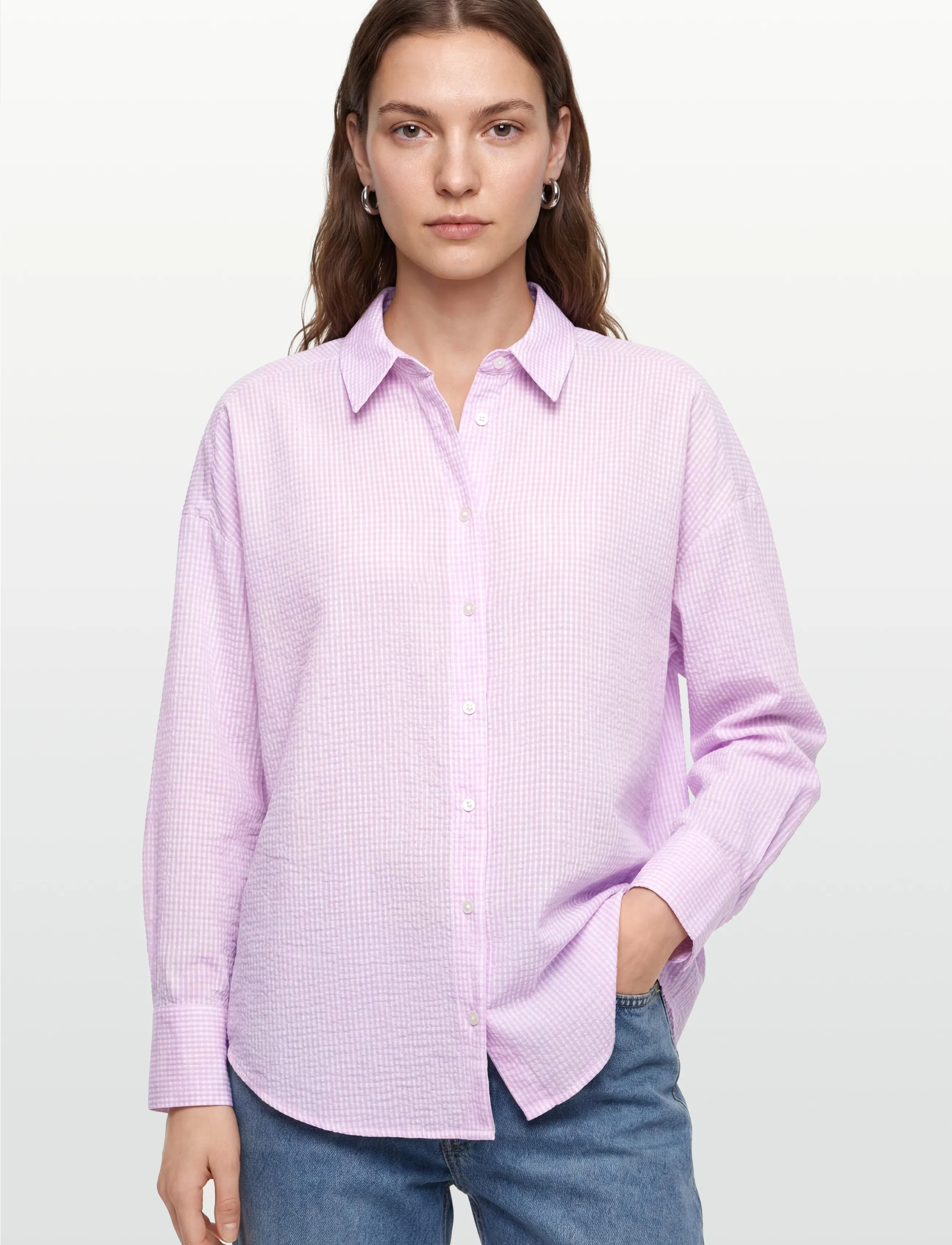 A-View - Sonja shirt - langærmede skjorter - pale rose - 3