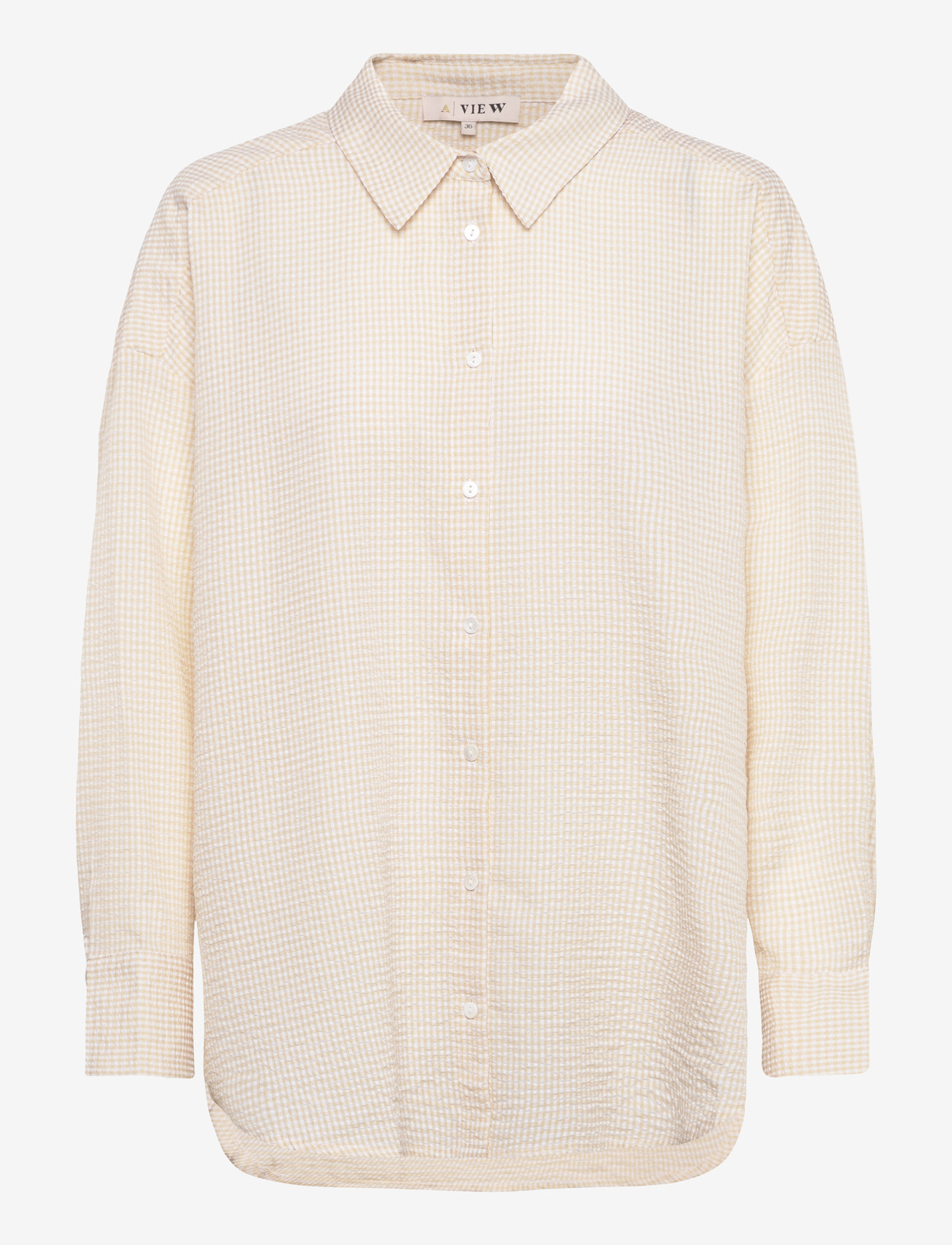 A-View - Sonja shirt - pikkade varrukatega särgid - pale yellow - 1