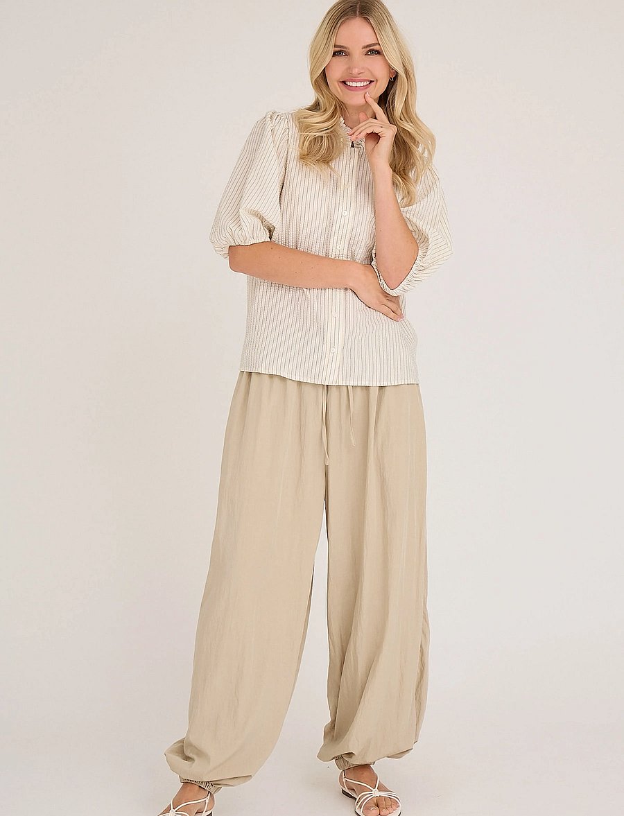 A-View - Manon balloon pants - barrel-bukser - sand - 0