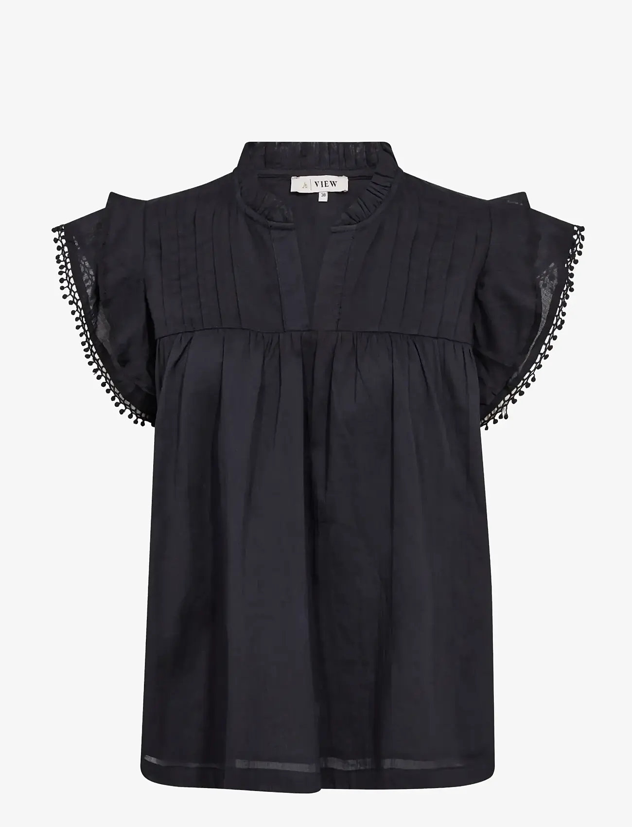 A-View - Avery top - kurzämlige blusen - black - 0