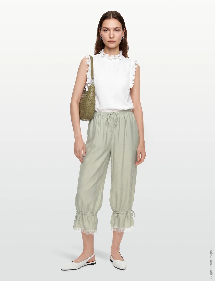 A-View - Olea pants - raka byxor - dusty mint - 0