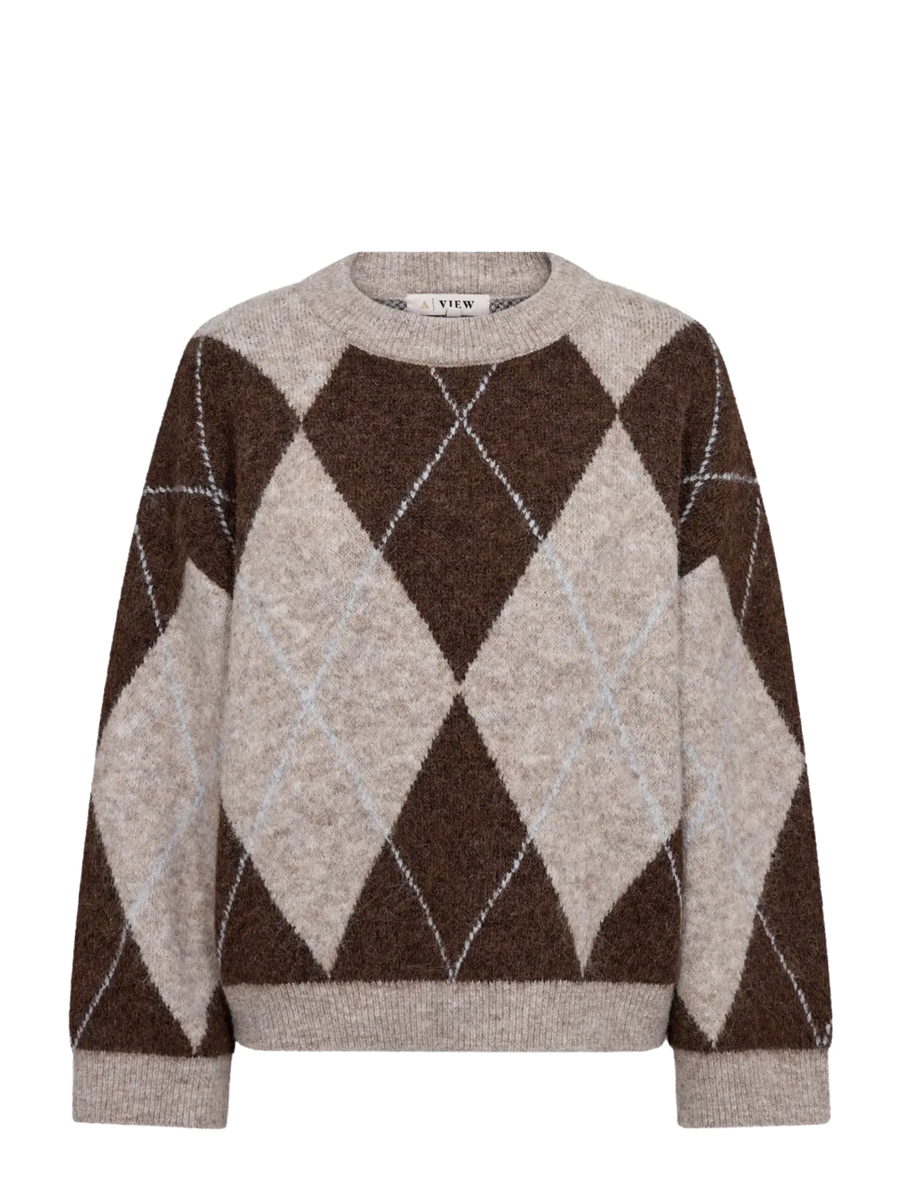 A-View Harlekin knit pullover - A-View - DARK BROWN / brown