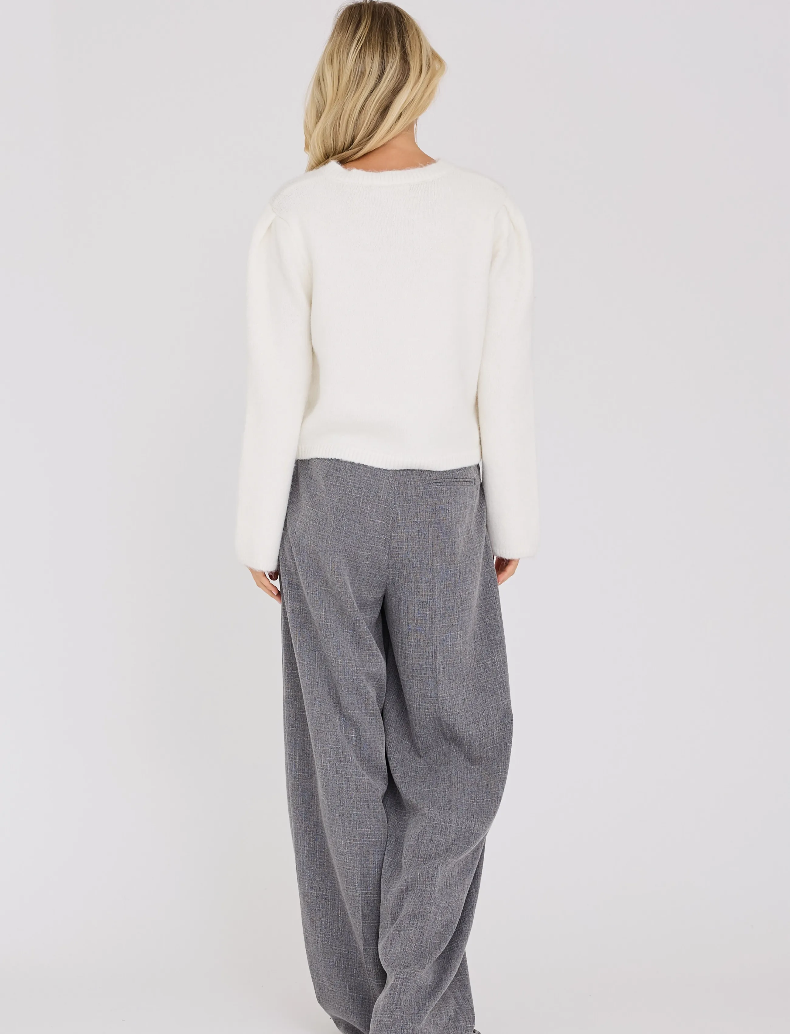A-View - Lissi L/S knit cardigan - koftor - white - 3