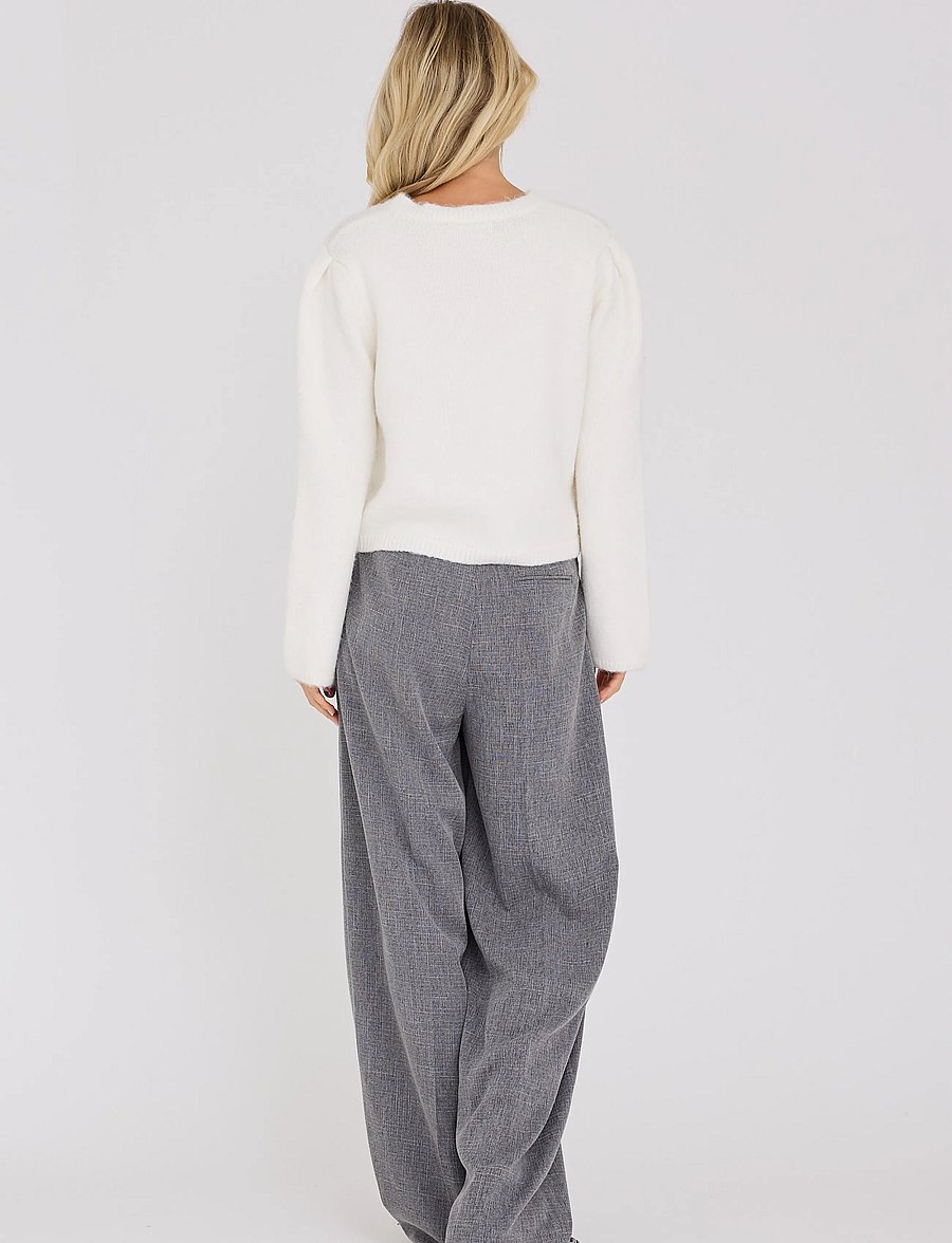 A-View - Lissi L/S knit cardigan - koftor - white - 3
