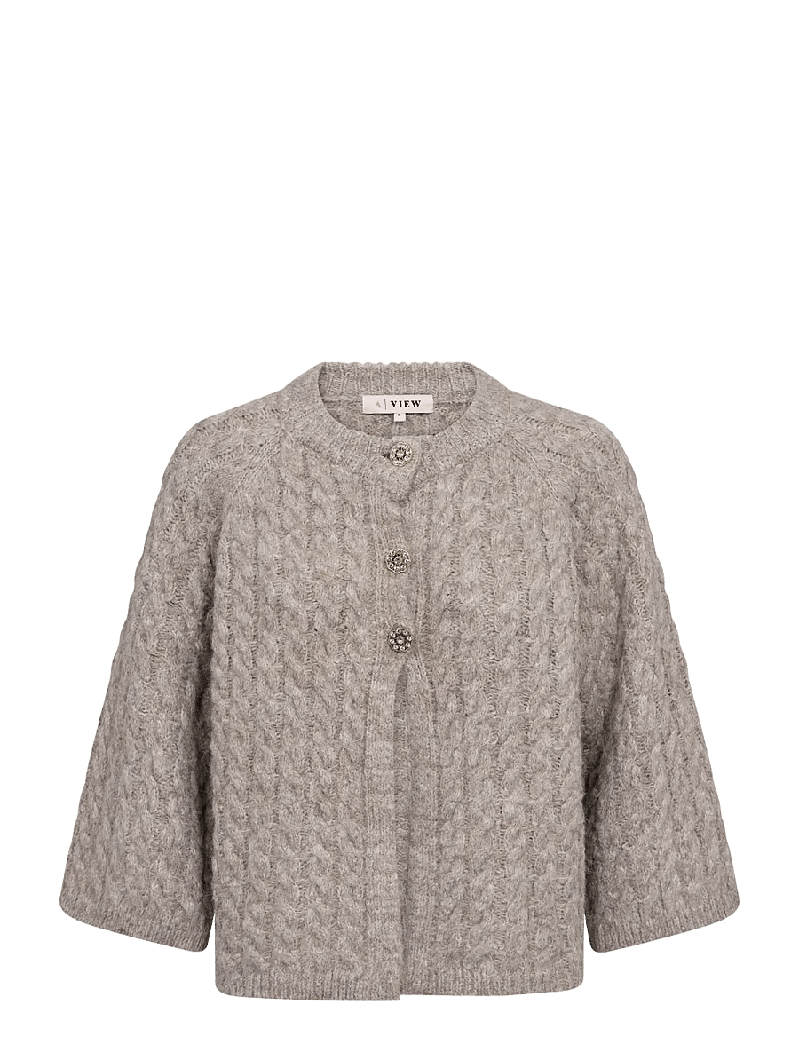 A-View - Kabba new knit cardigan - strickjacken - light brown - 1